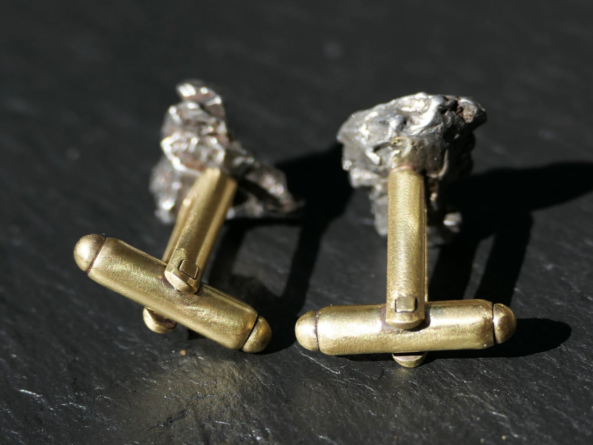 unique meteorite cuff links