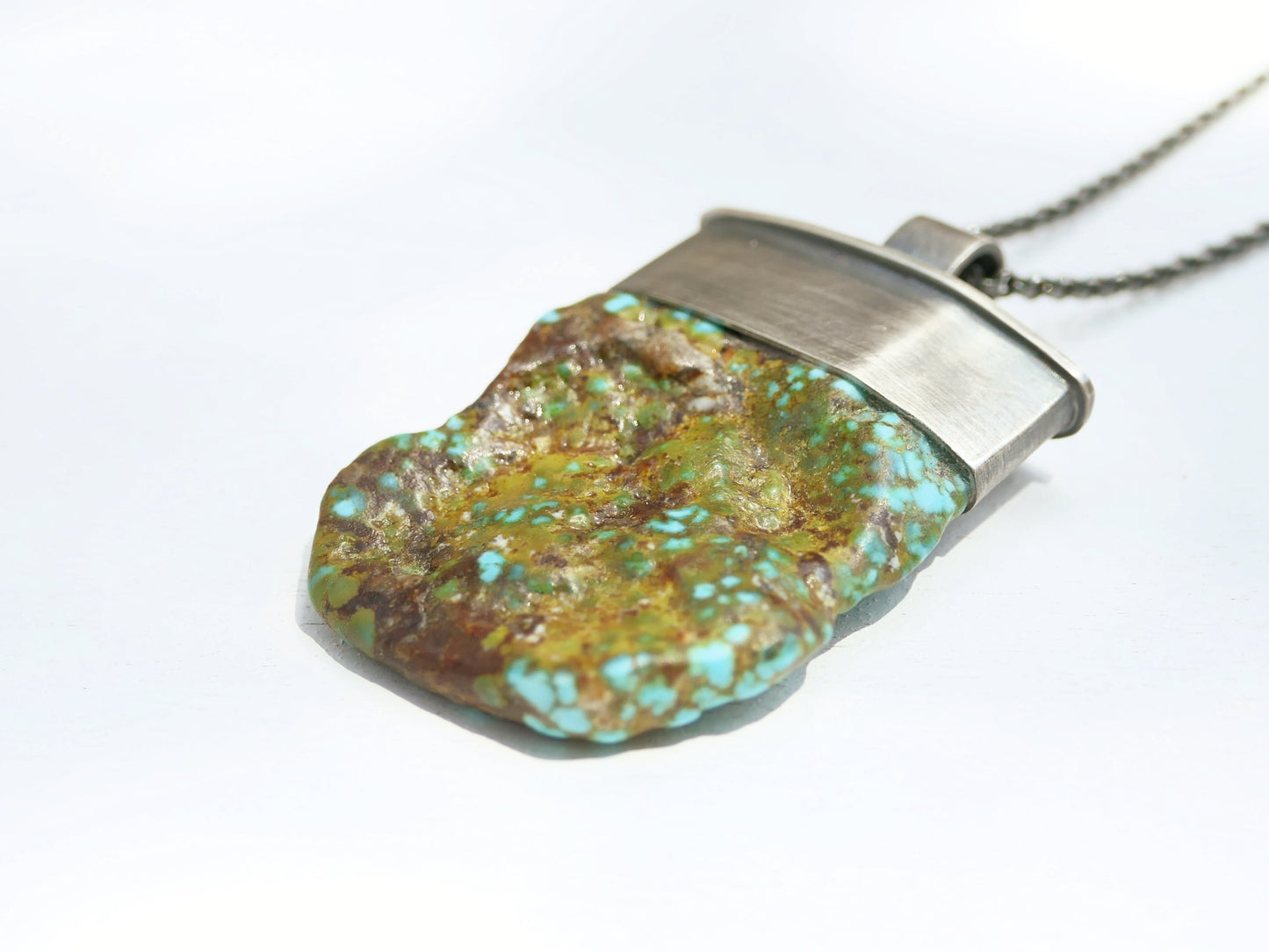 turquoise pendant uncut turquoise nugget
