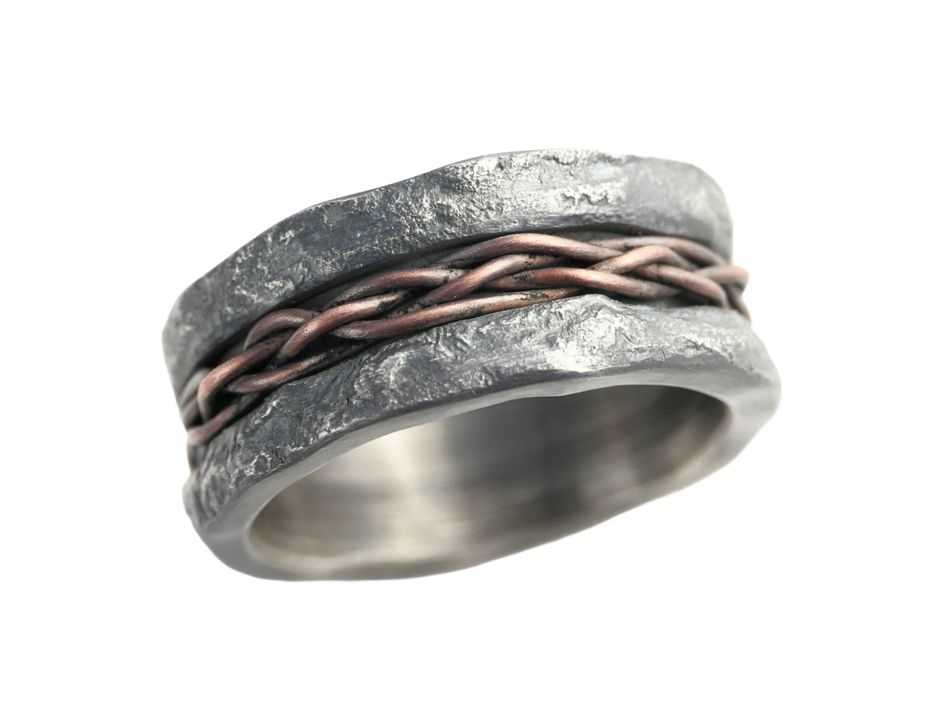 unique woven ring band