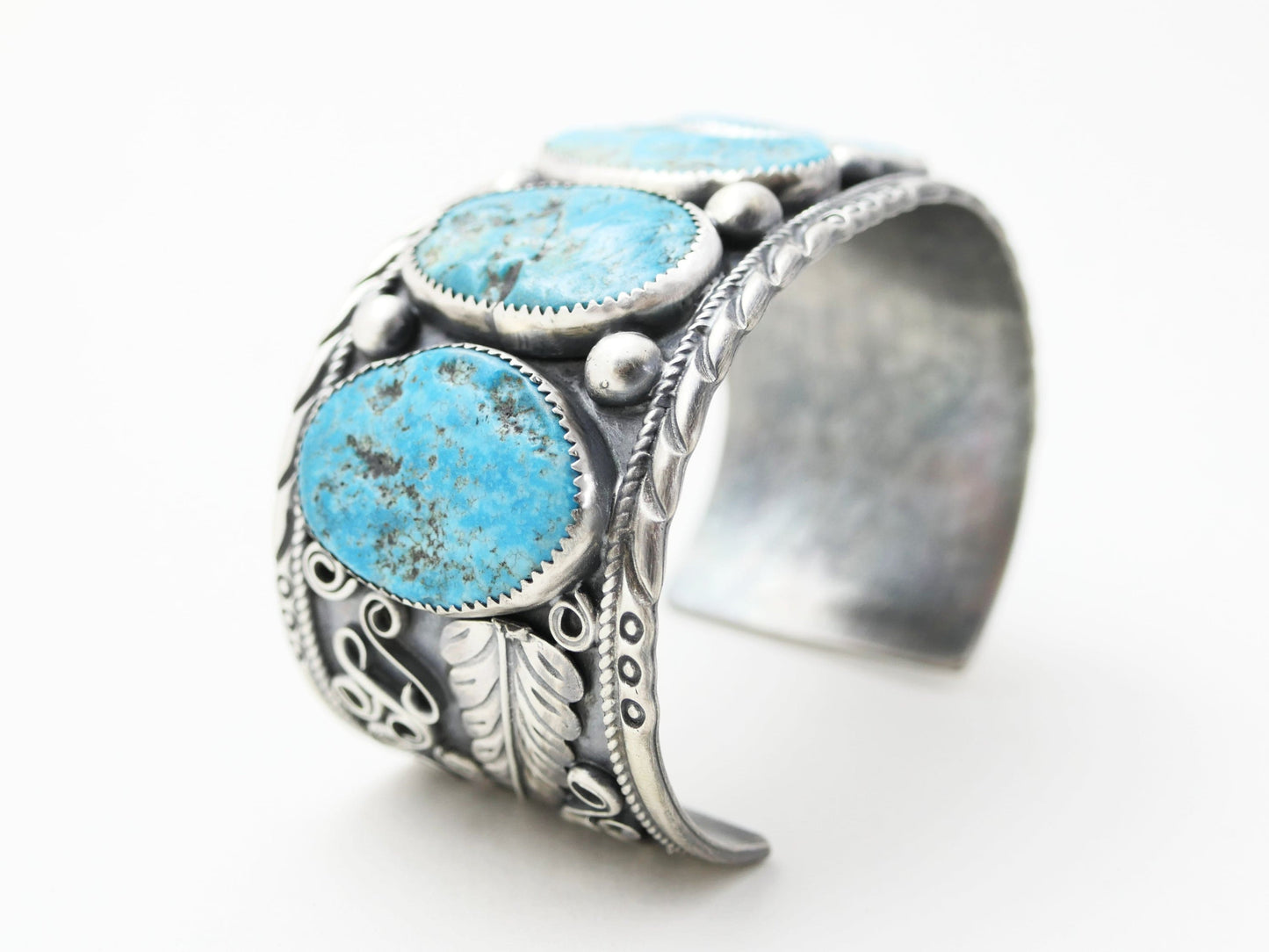 wide turquoise bracelet Native American cuff
