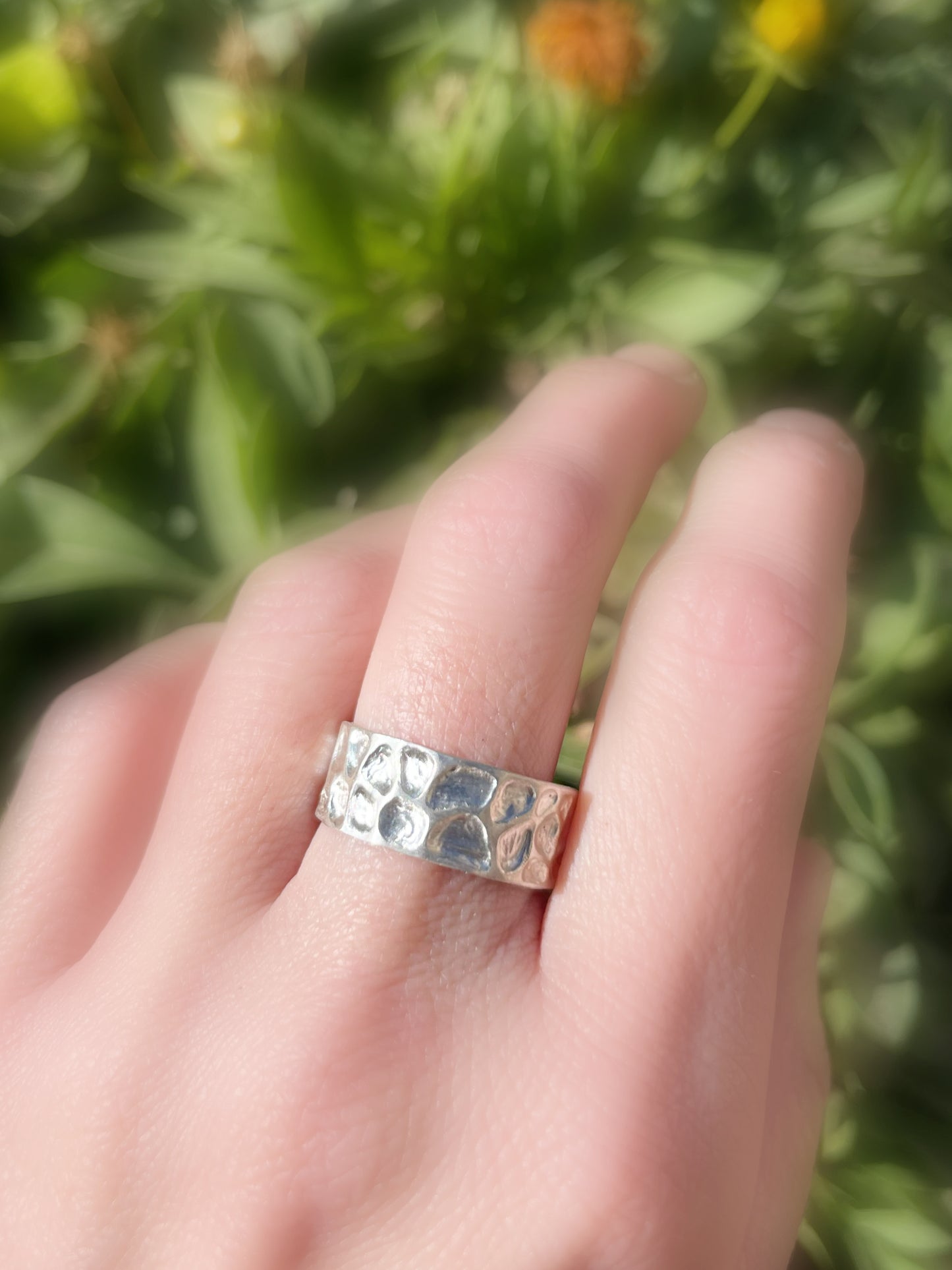 cool mens wedding ring handmade silver