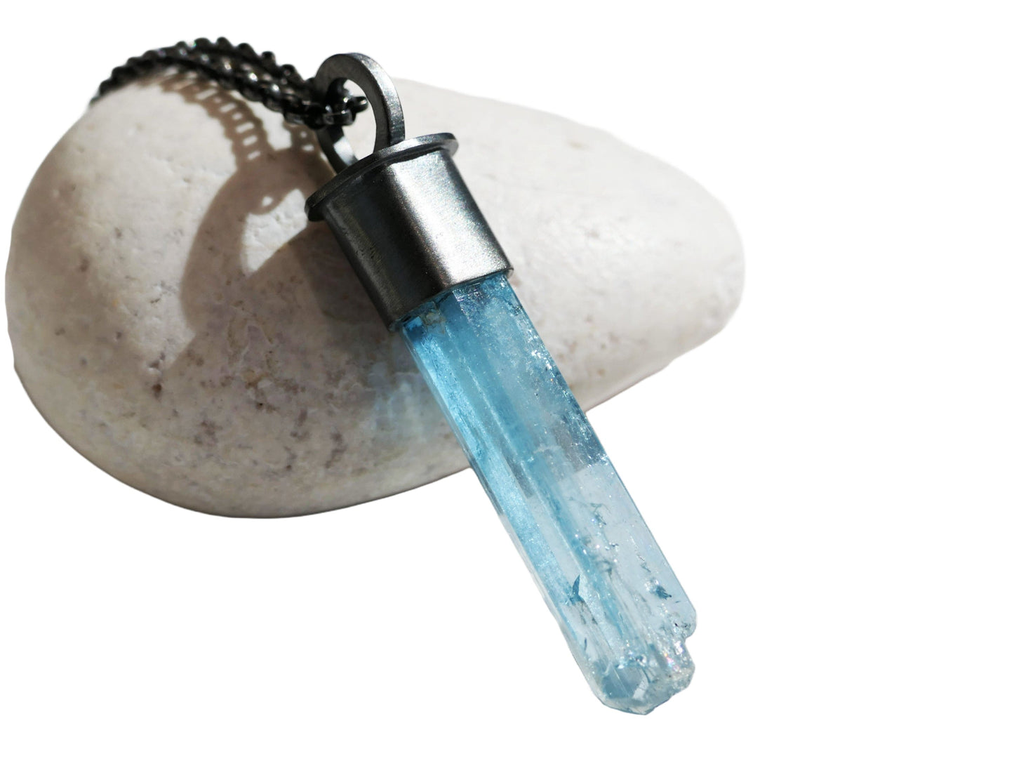 aquamarine crystal pendant