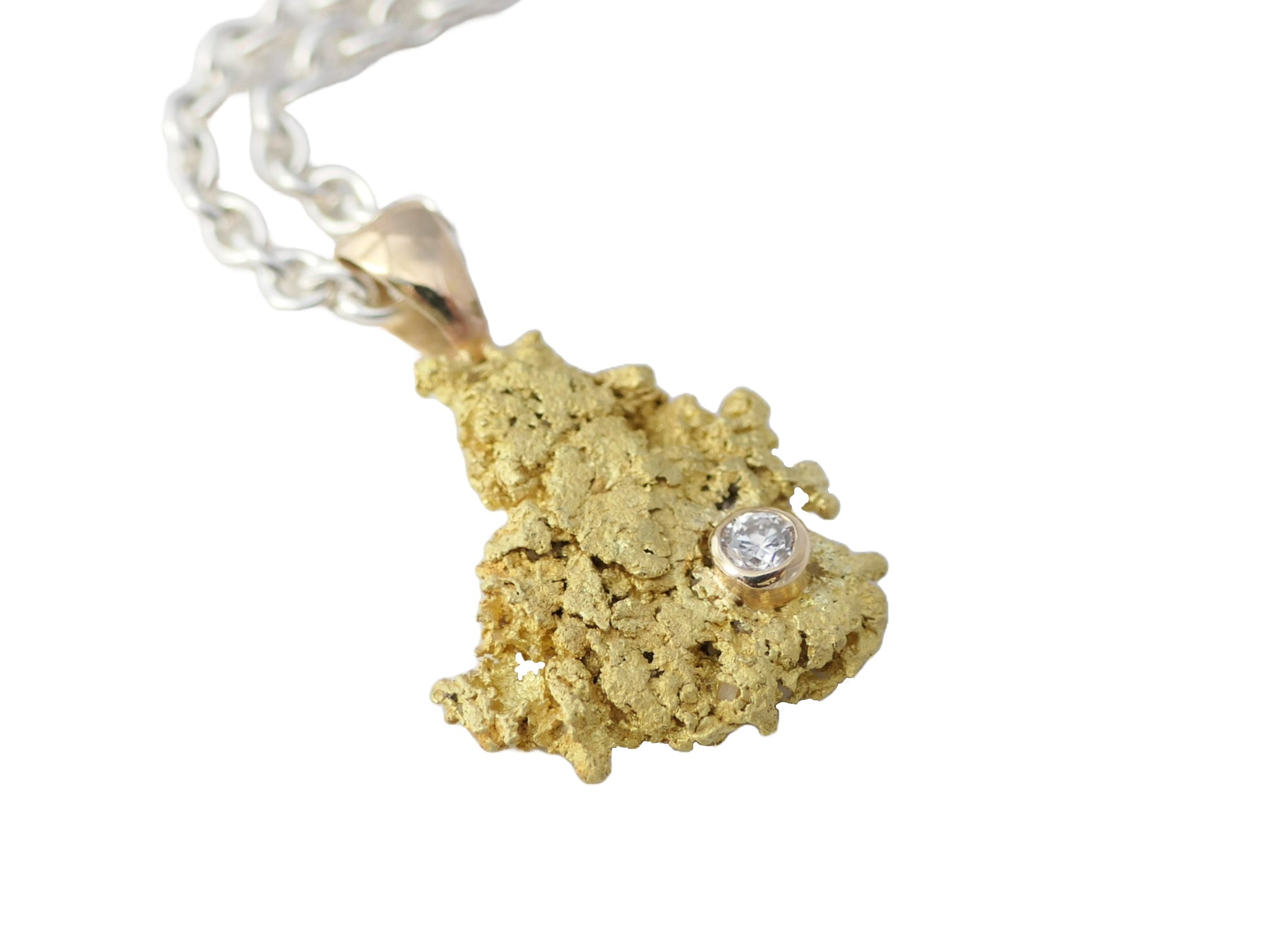 Alaska gold nugget necklace