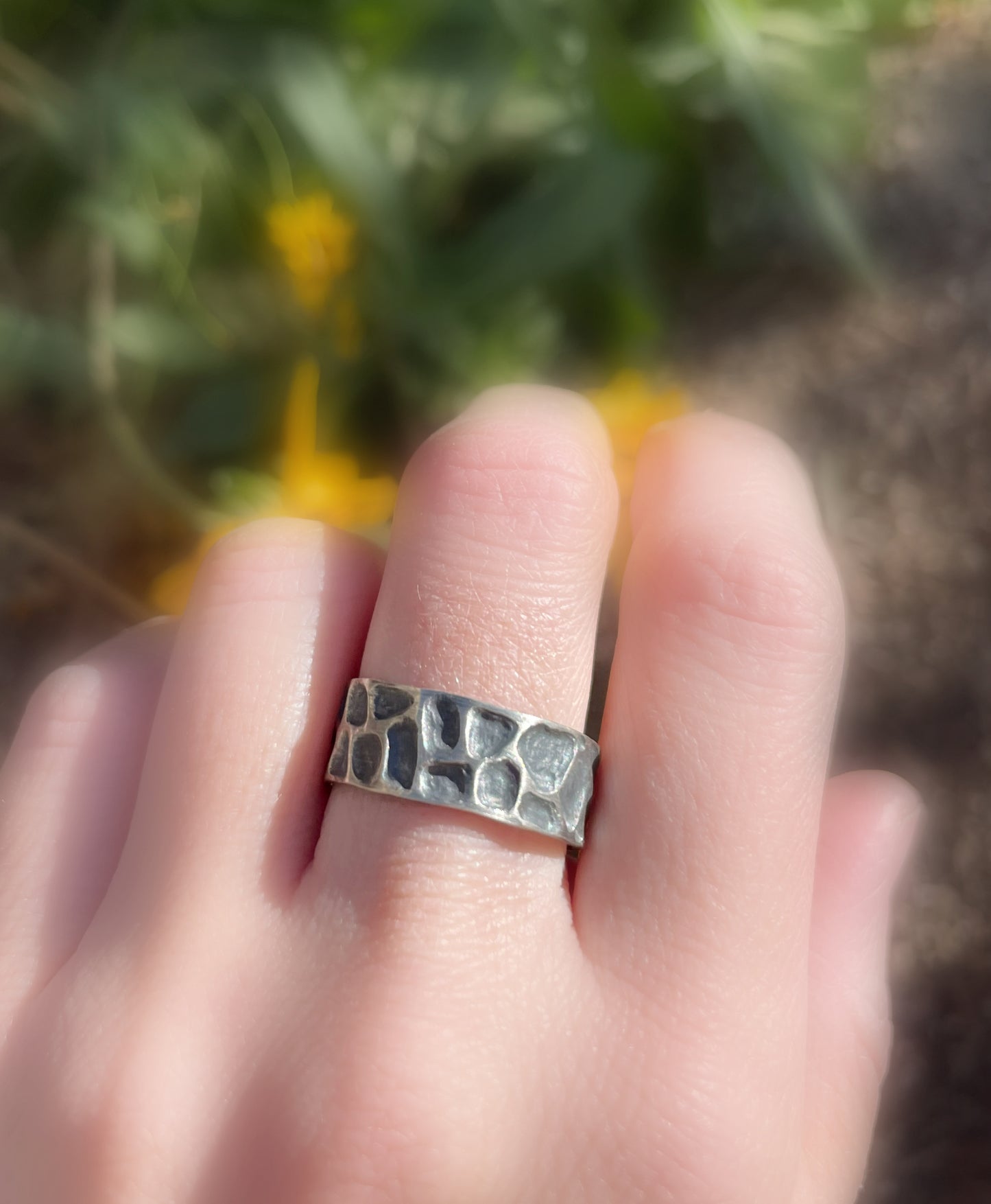 cool mens wedding ring hand carved