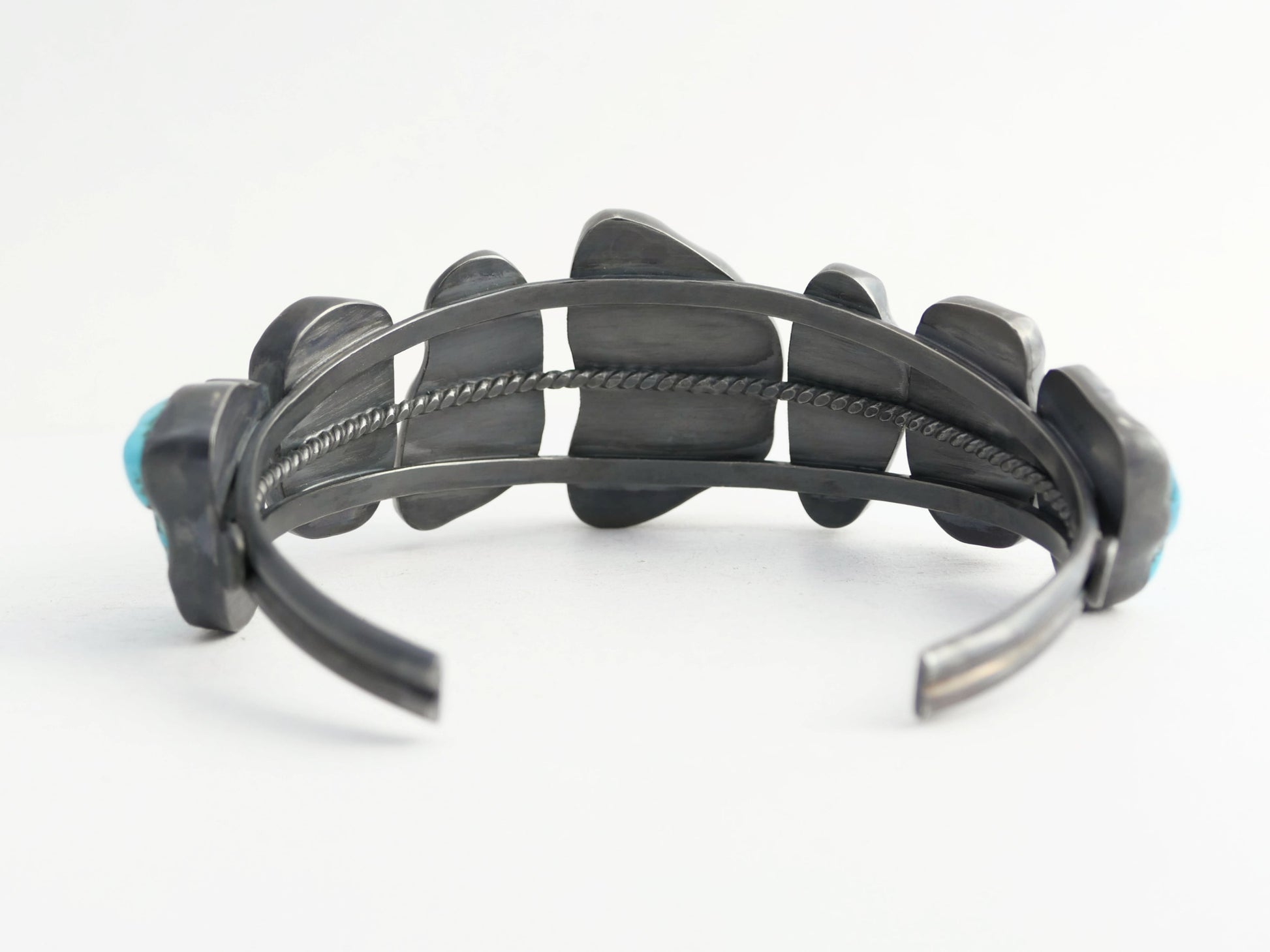 large mens cuff turquoise nugget bracelet