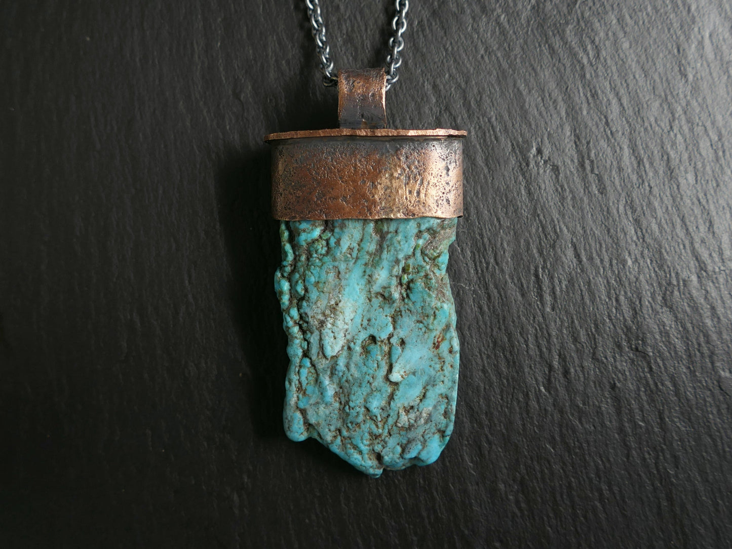 Bronze Kingman turquoise necklace