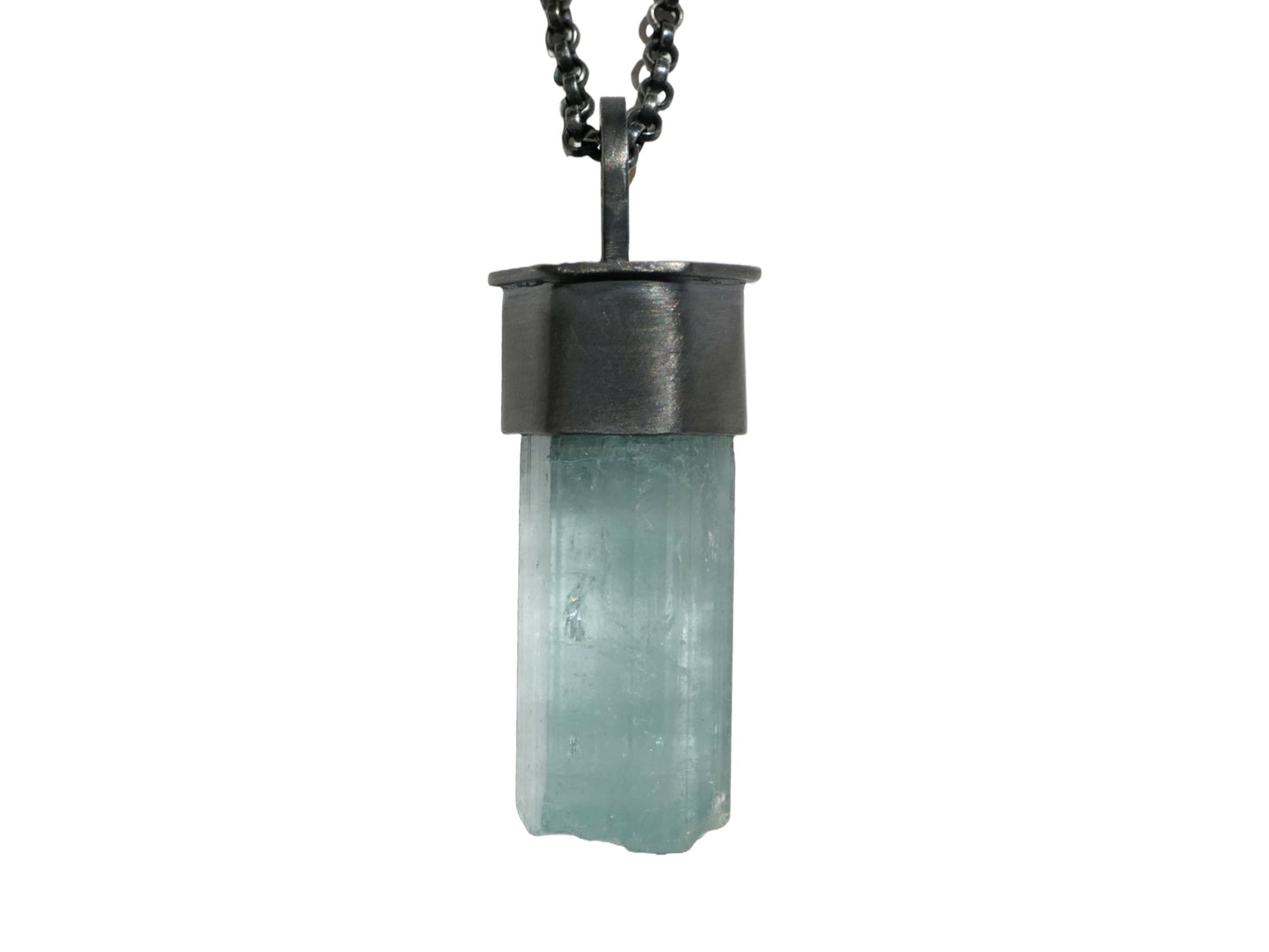 natural Aquamarine crystal necklace