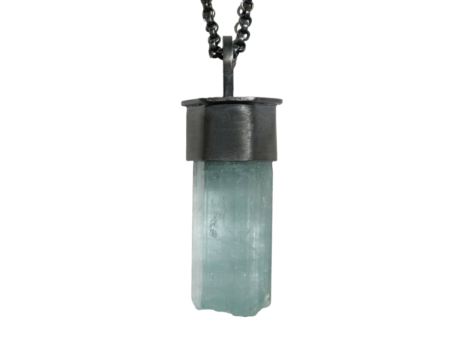 natural Aquamarine crystal necklace