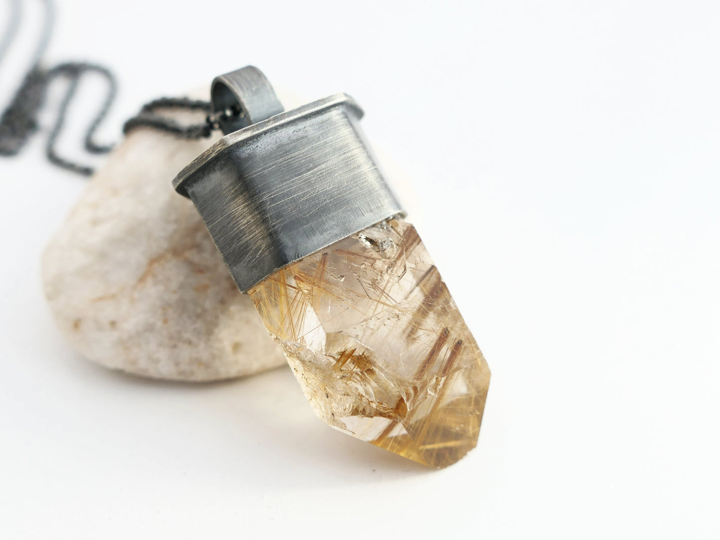 large Rutile quartz gemstone