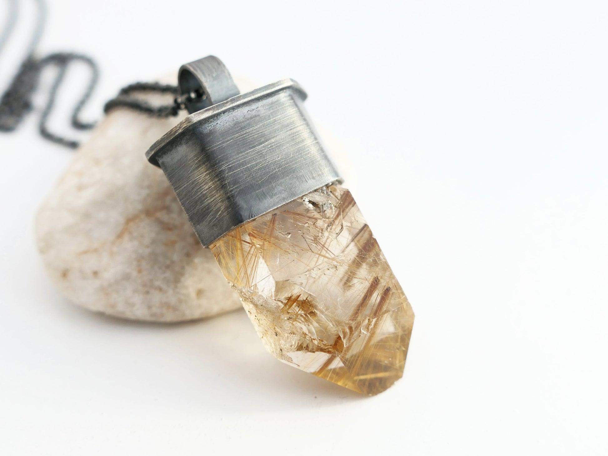 large Rutile quartz gemstone