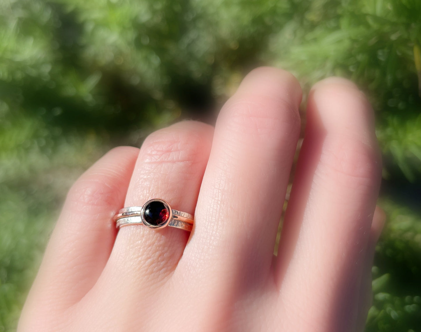 garnet ring unique engagement ring