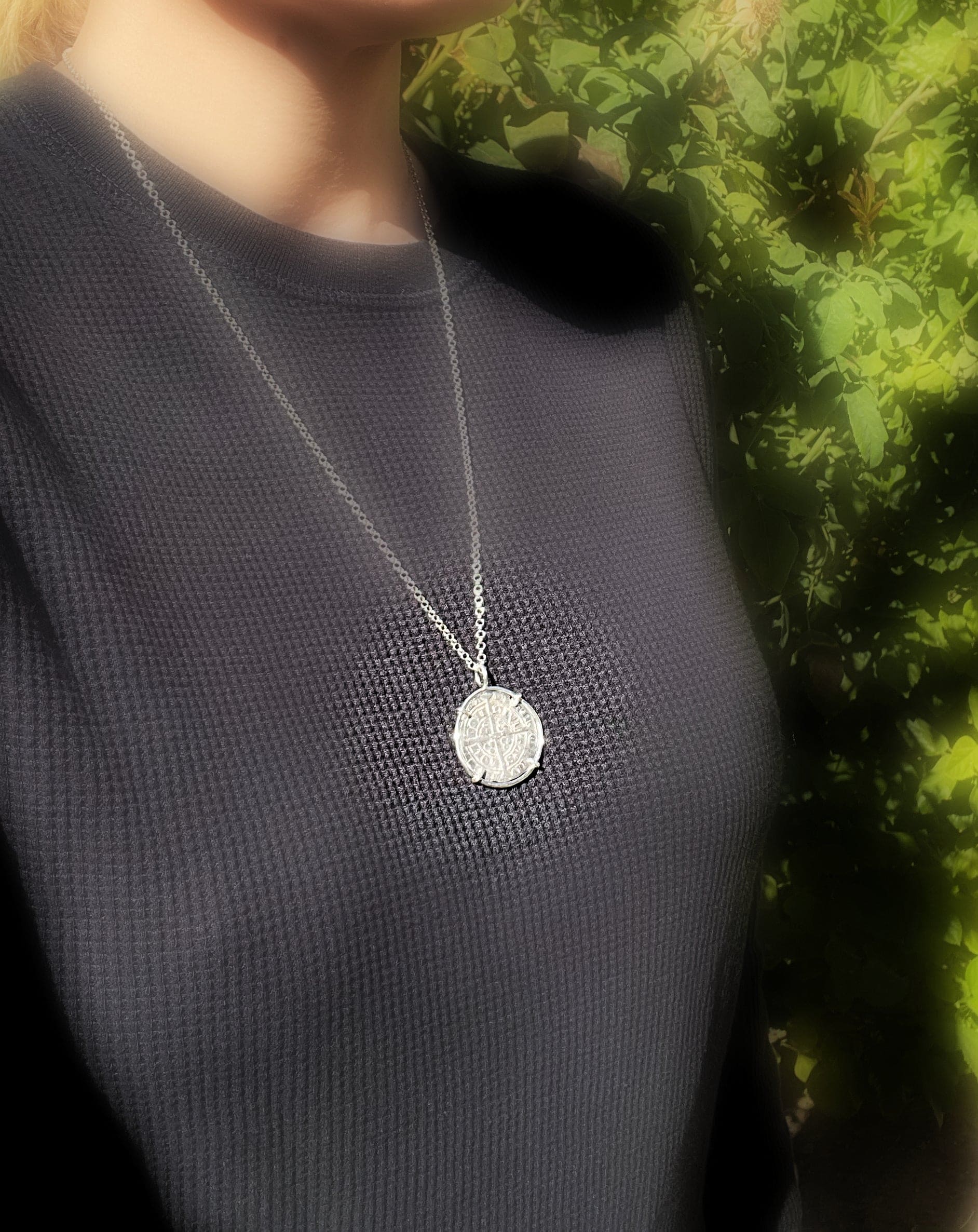 silver groat coin pendant
