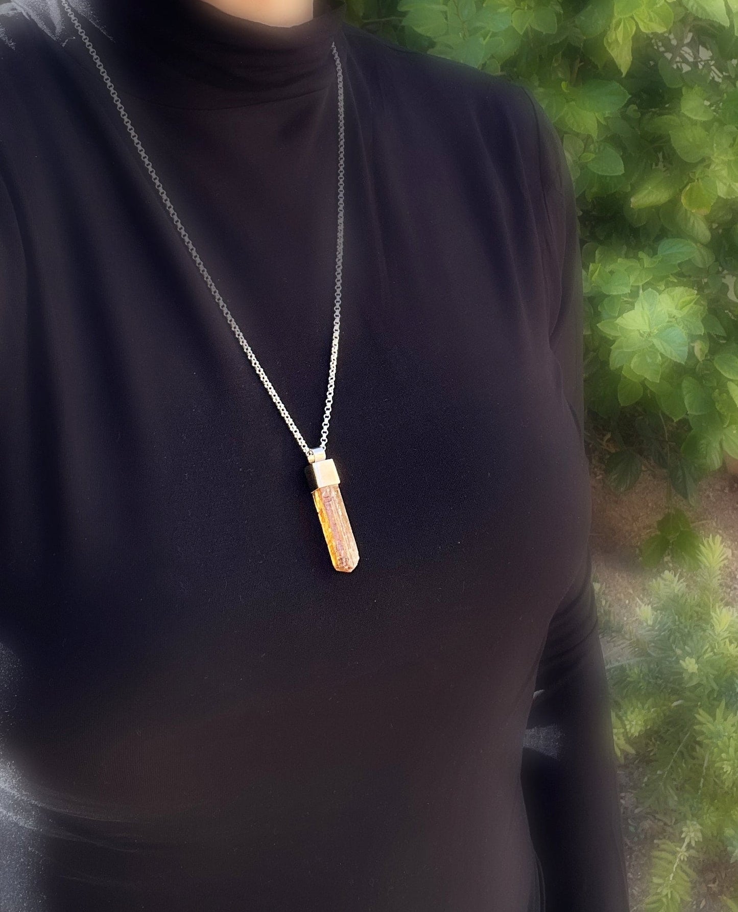 Imperial Topaz crystal necklace