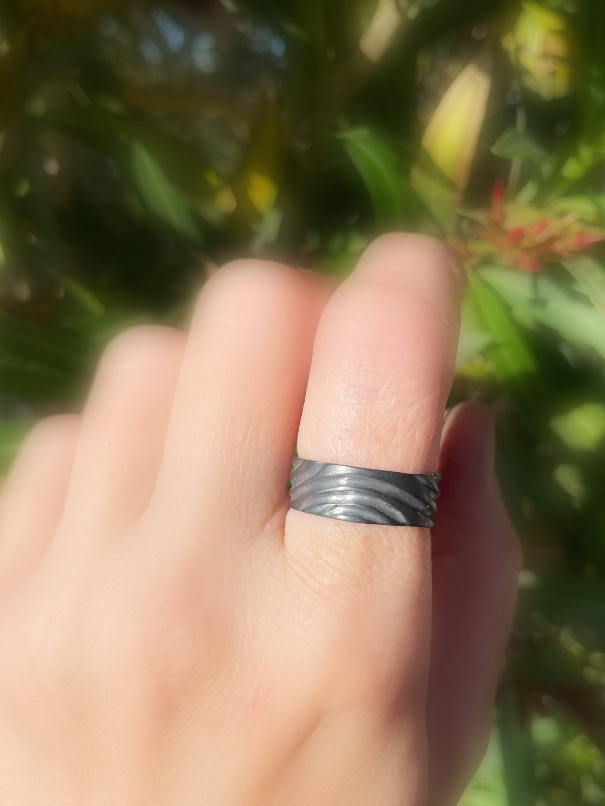 unisex unique wedding band