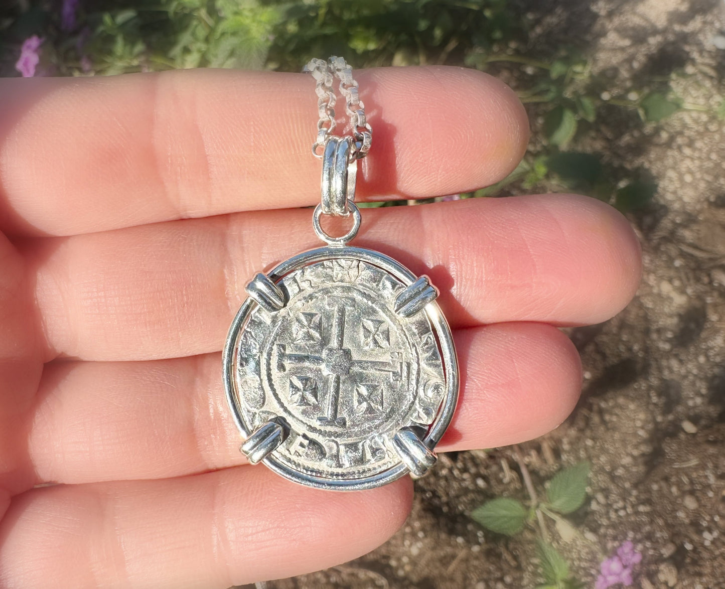 Crusader coin necklace for men and women