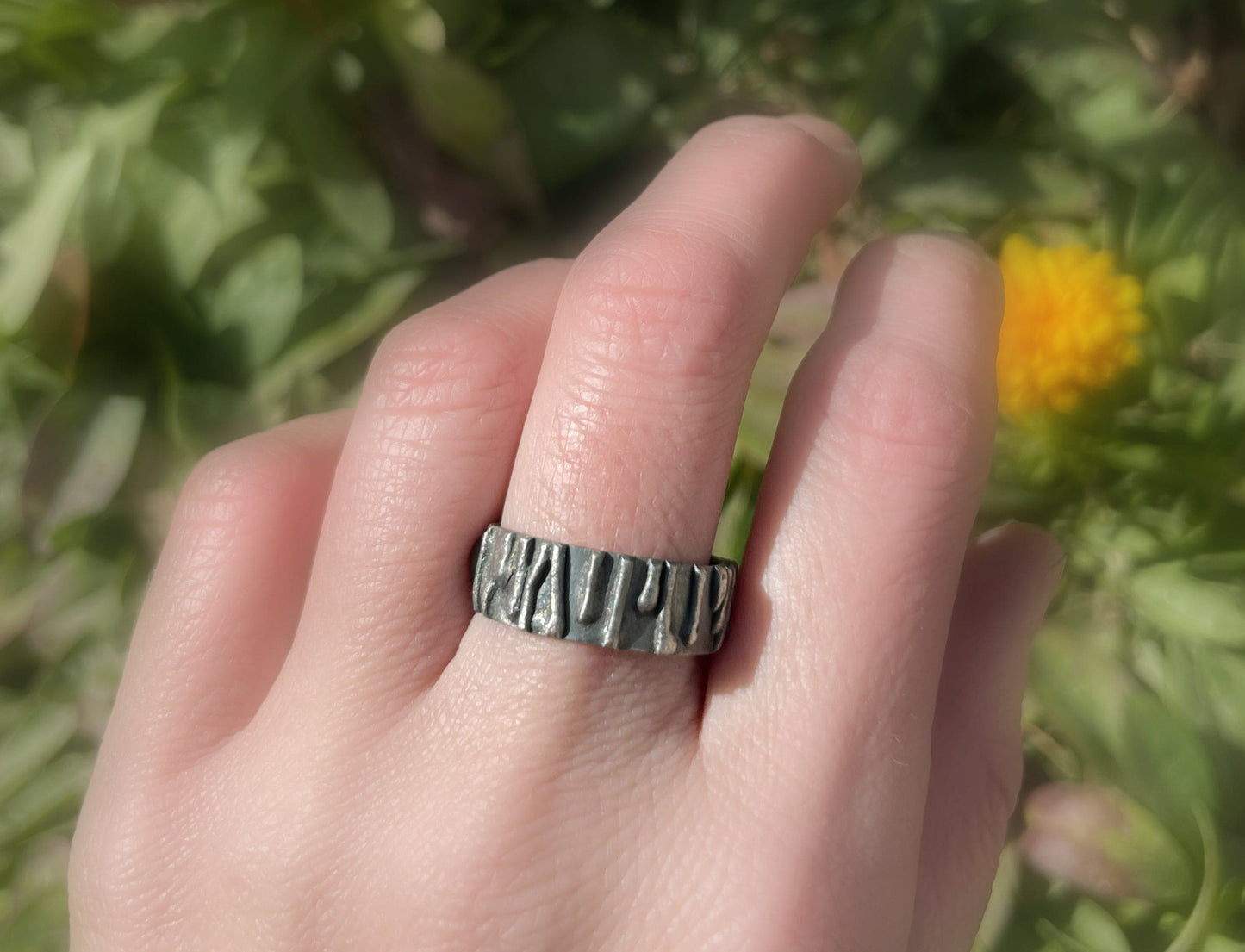 tree bark ring for men and women