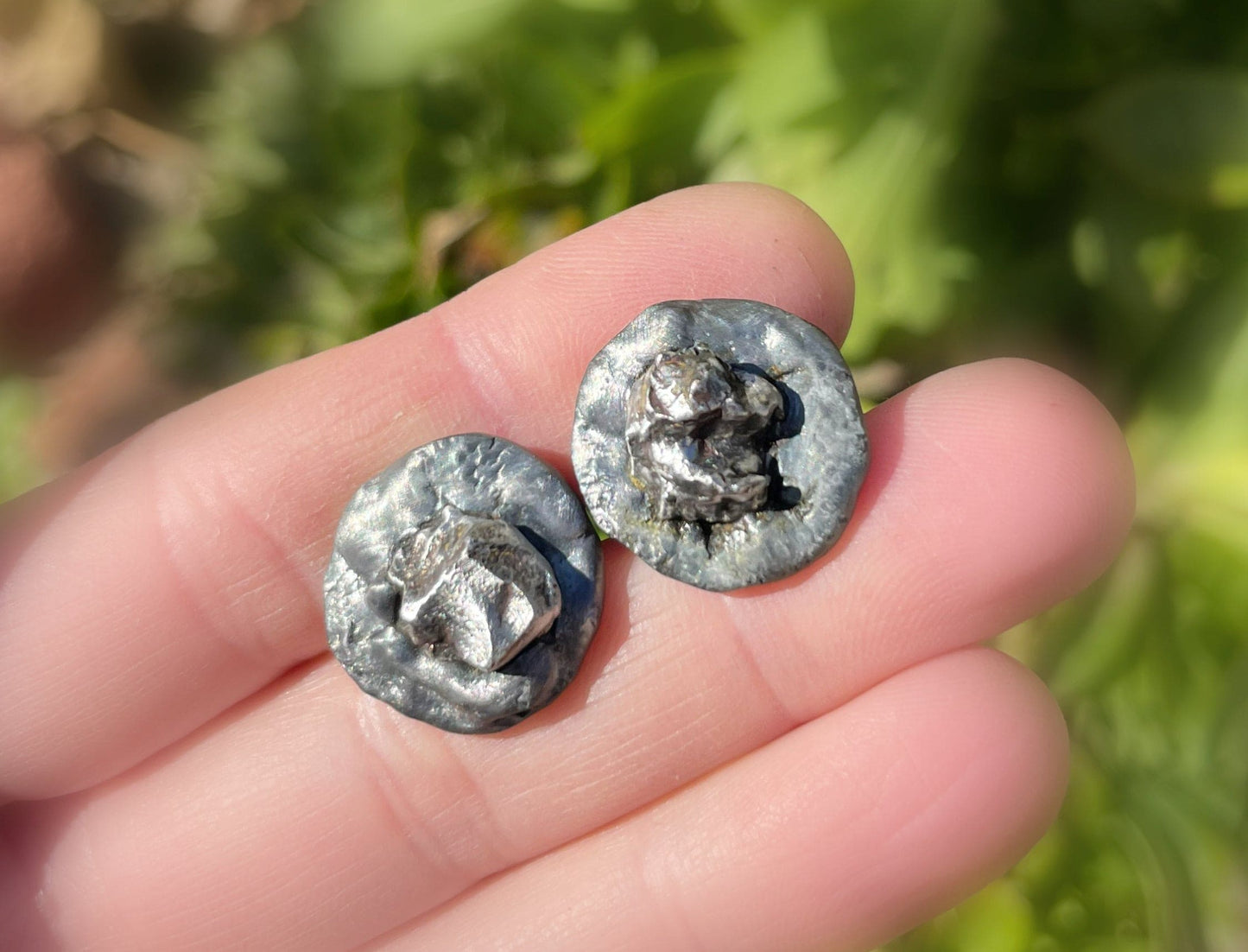 iron meteorite cufflinks