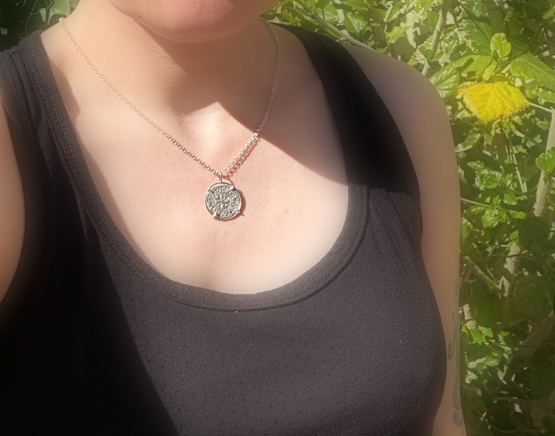 real Crusader coin necklace