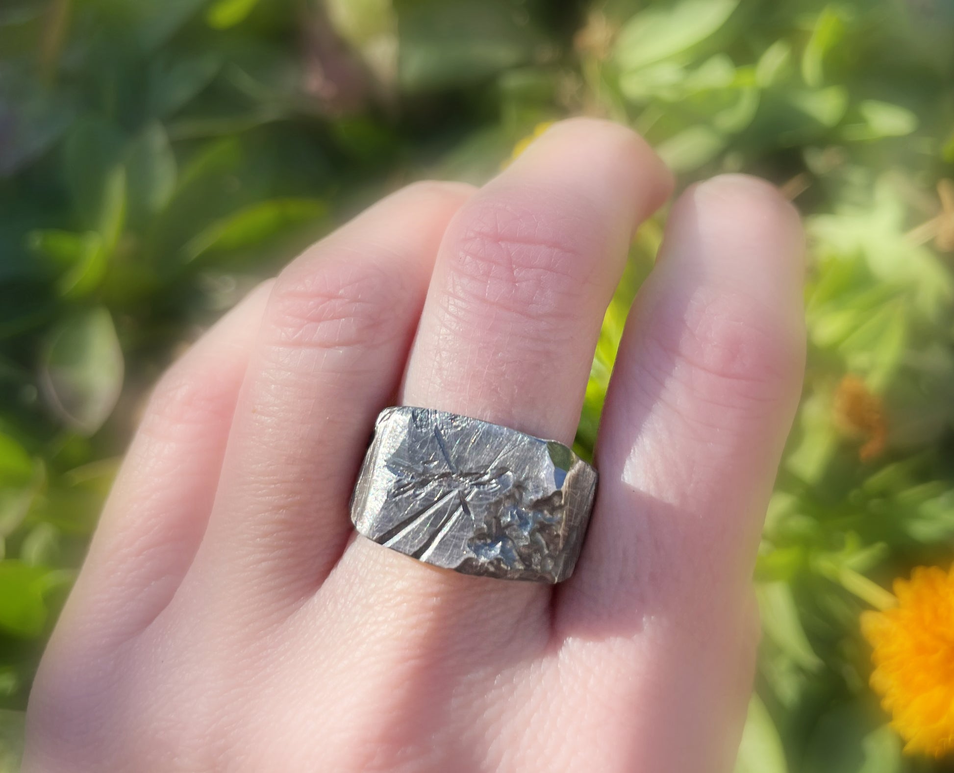 silver signet ring for women