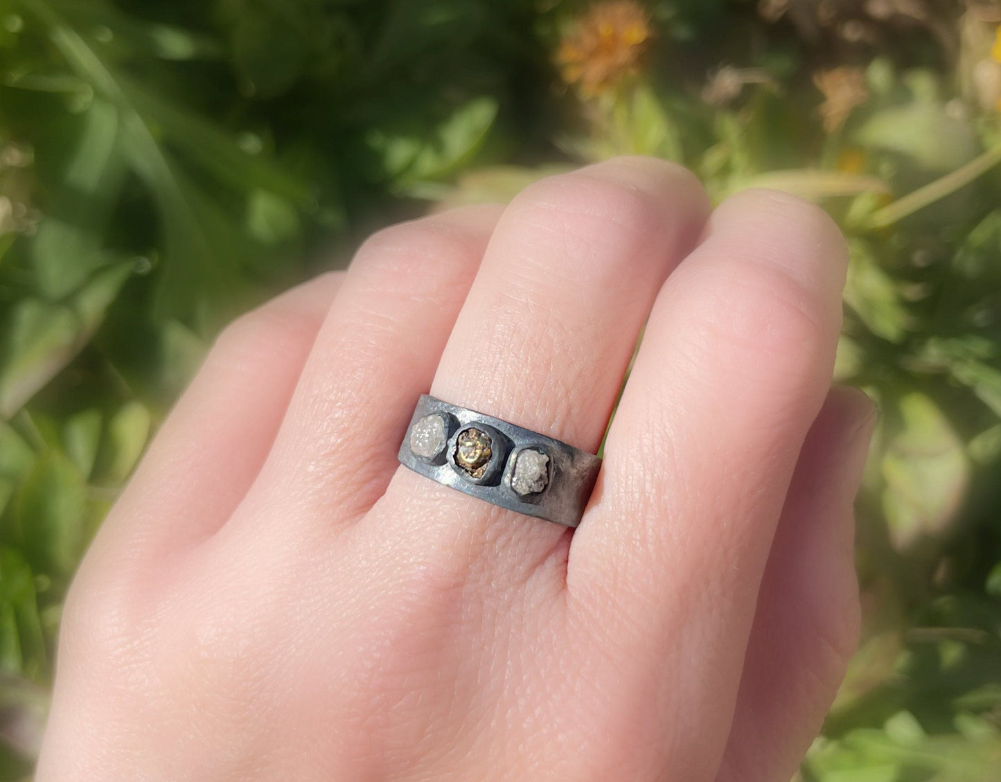 men's gold nugget ring