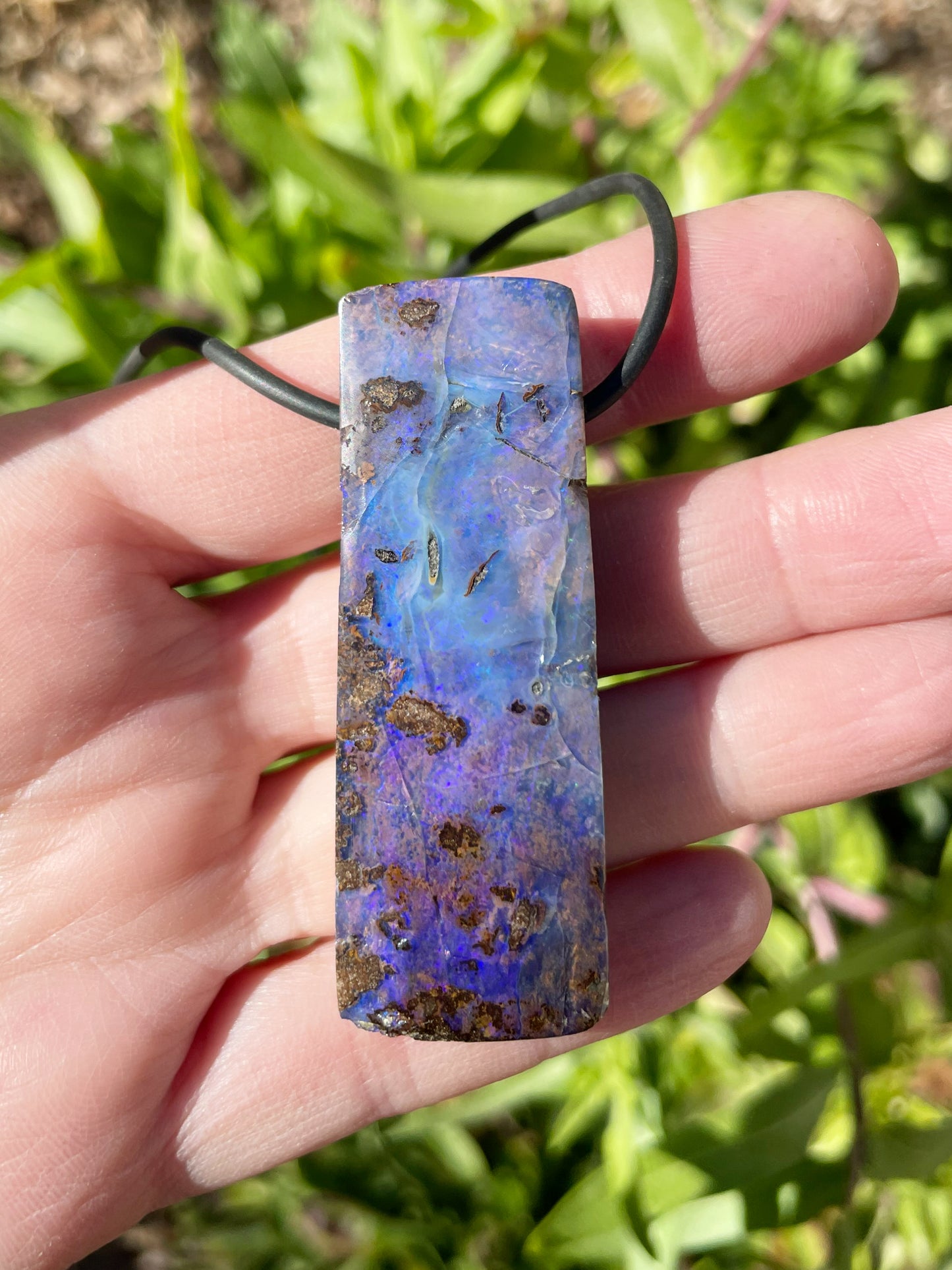 boulder opal pendant