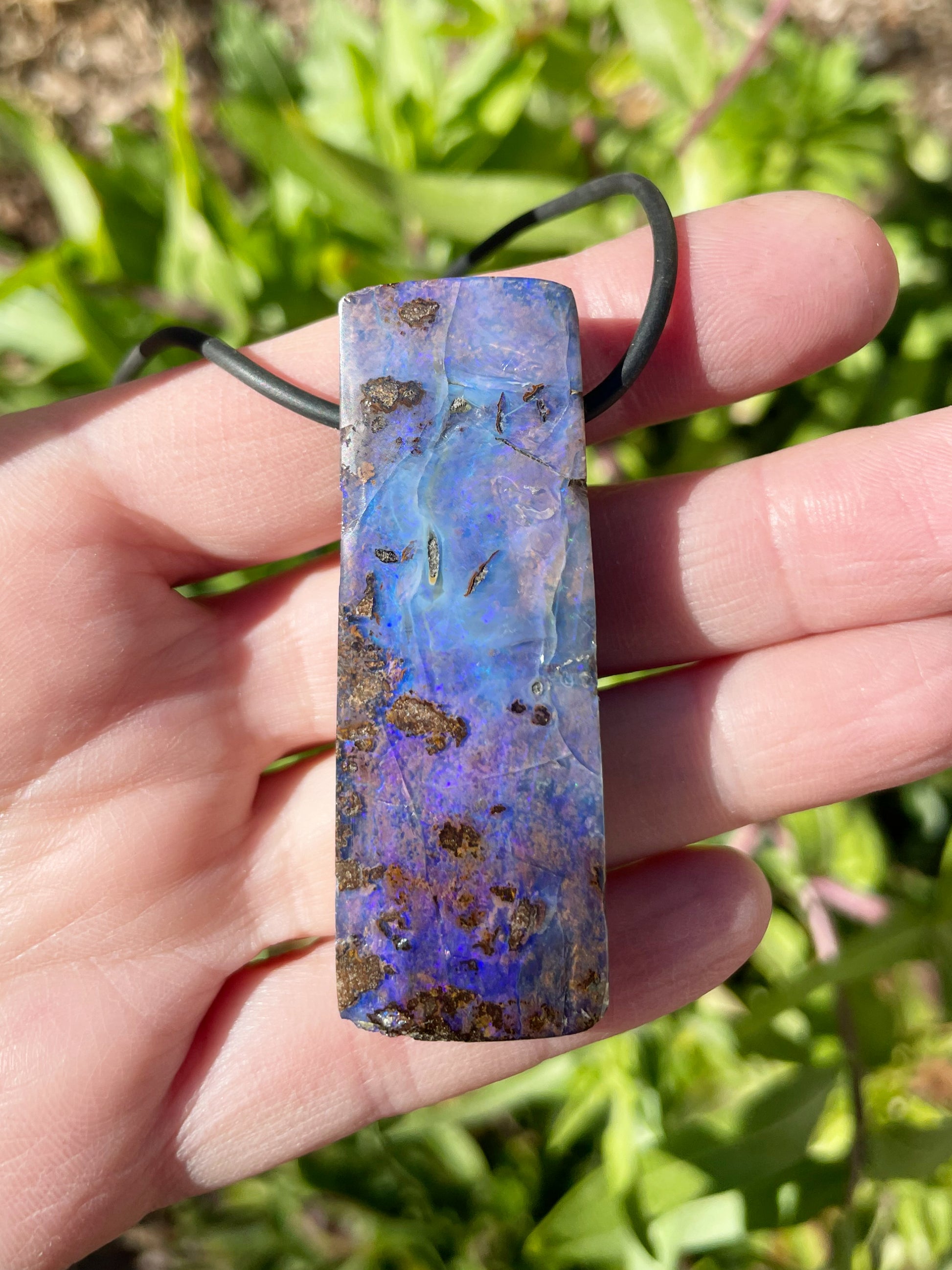boulder opal pendant