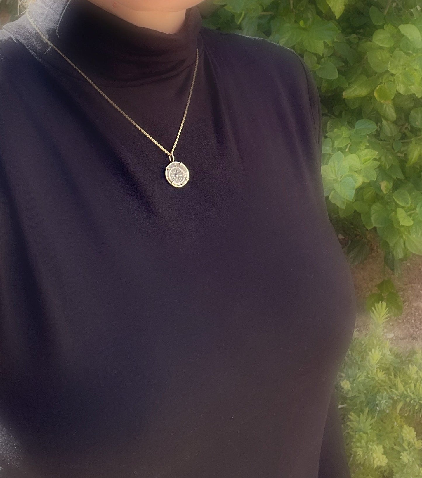 gold widows mite necklace