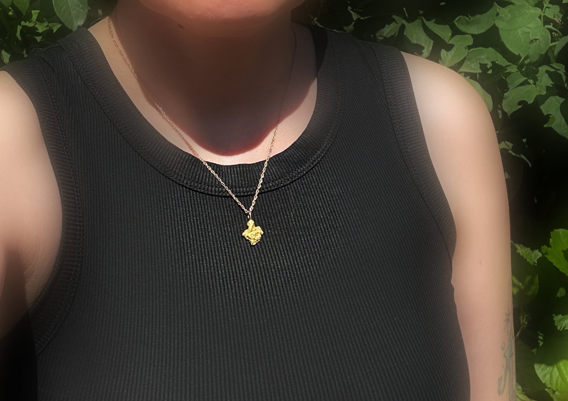 Alaska gold nugget necklace