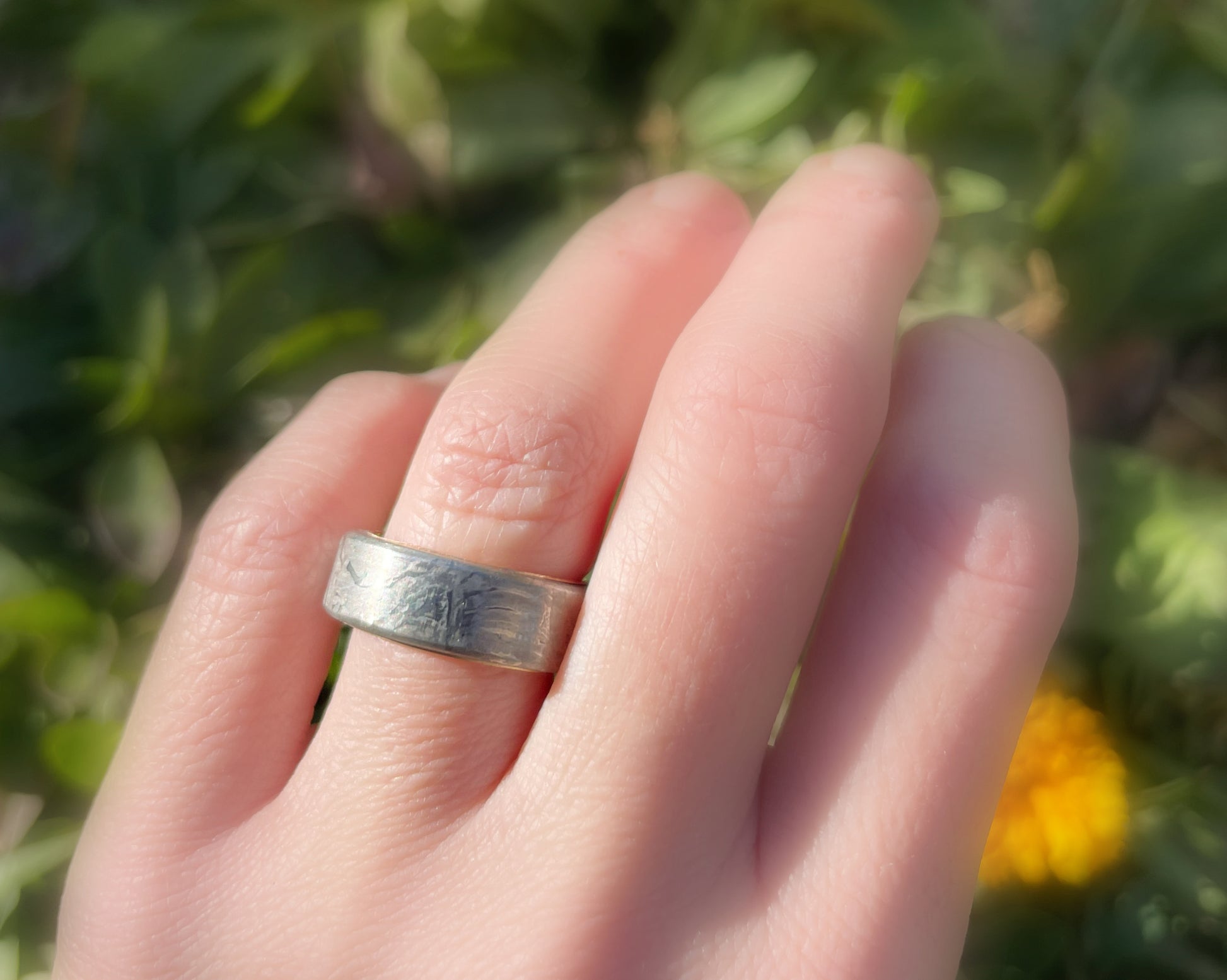 meteorite wedding band for men and women