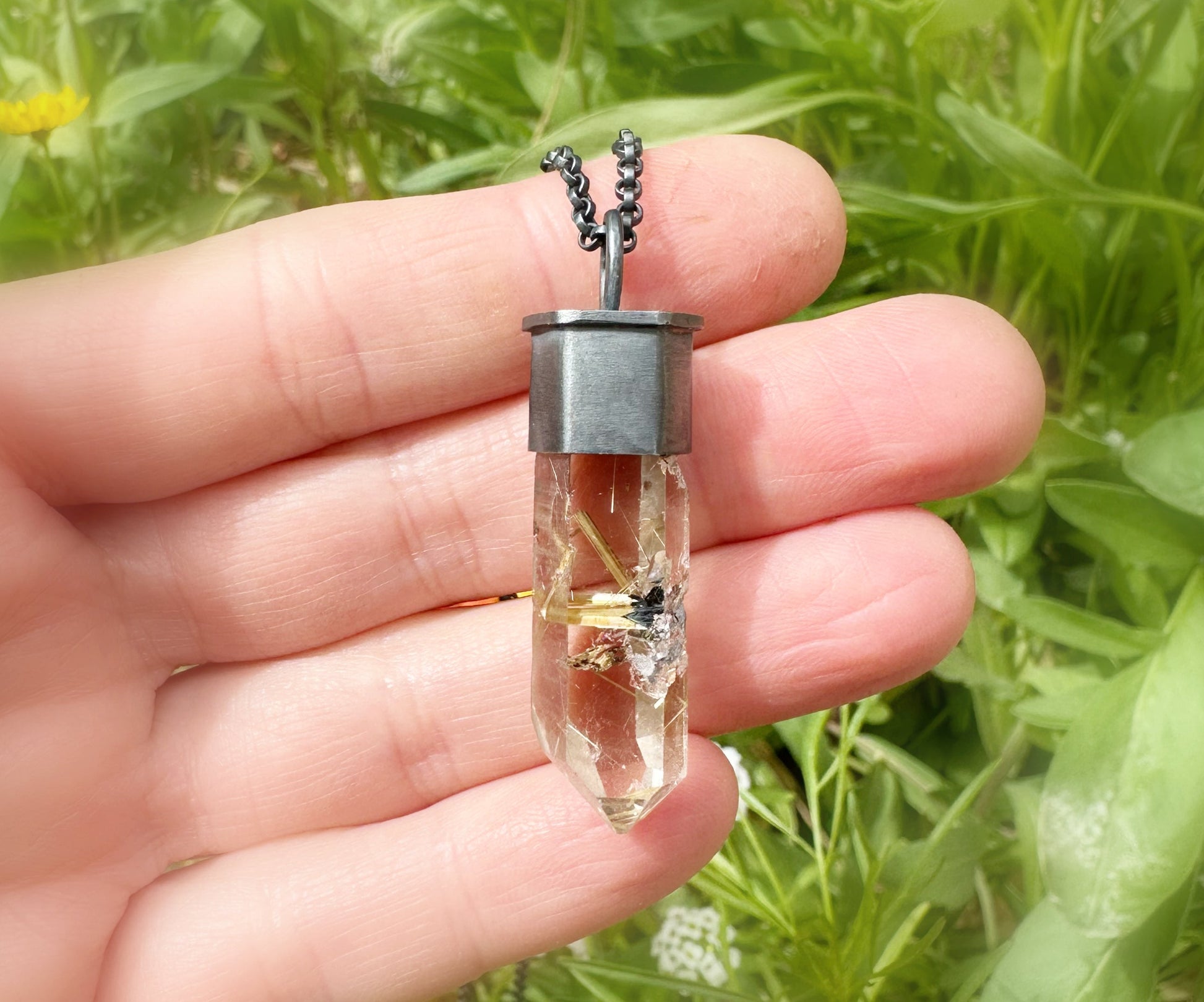 star rutile quartz crystal