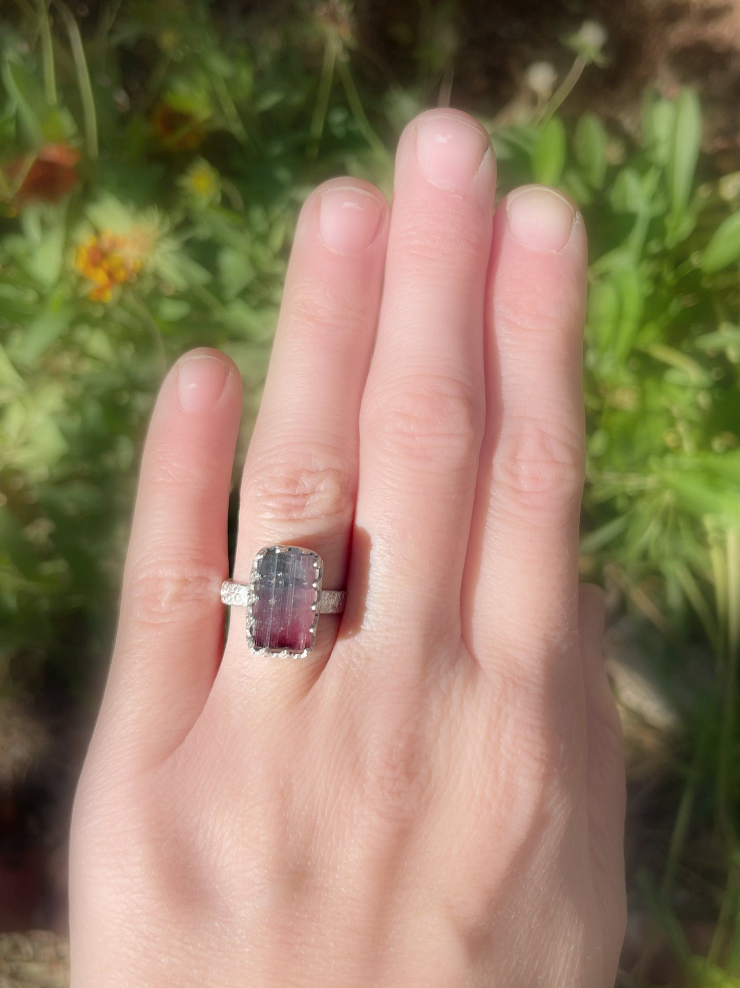 solitaire tourmaline ring
