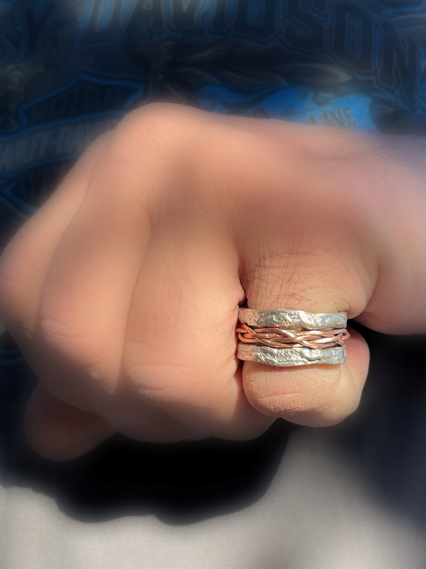 woven ring braided band for men