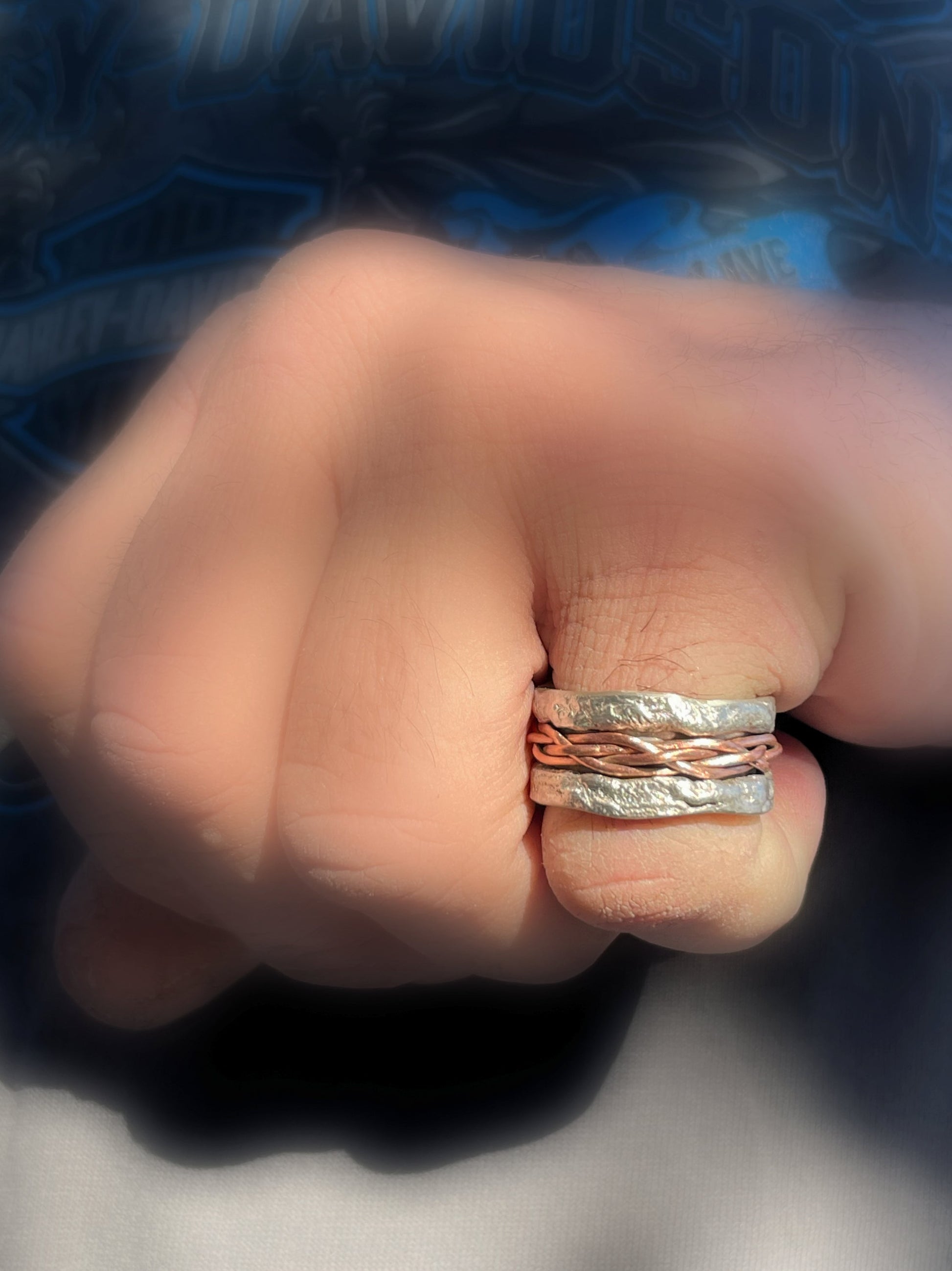 woven ring braided band for men