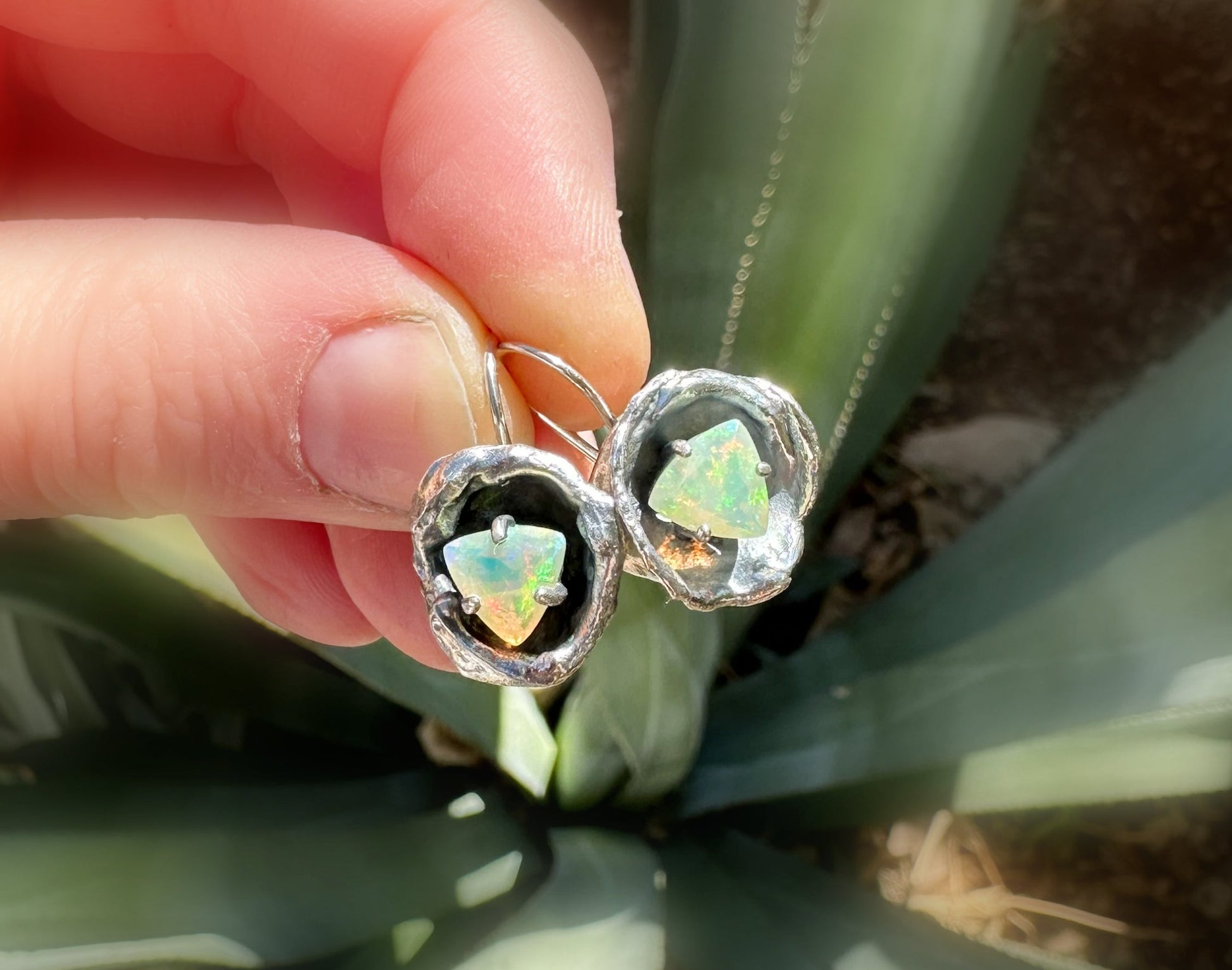 welo opal earrings