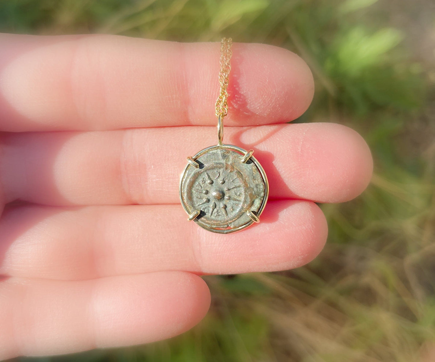 ancient widows mite coin jewelry