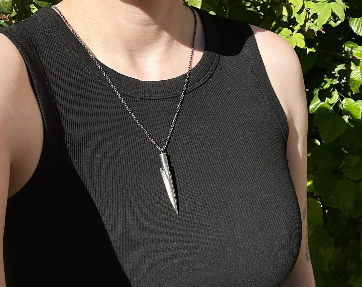 Bronze arrowhead necklace pendant