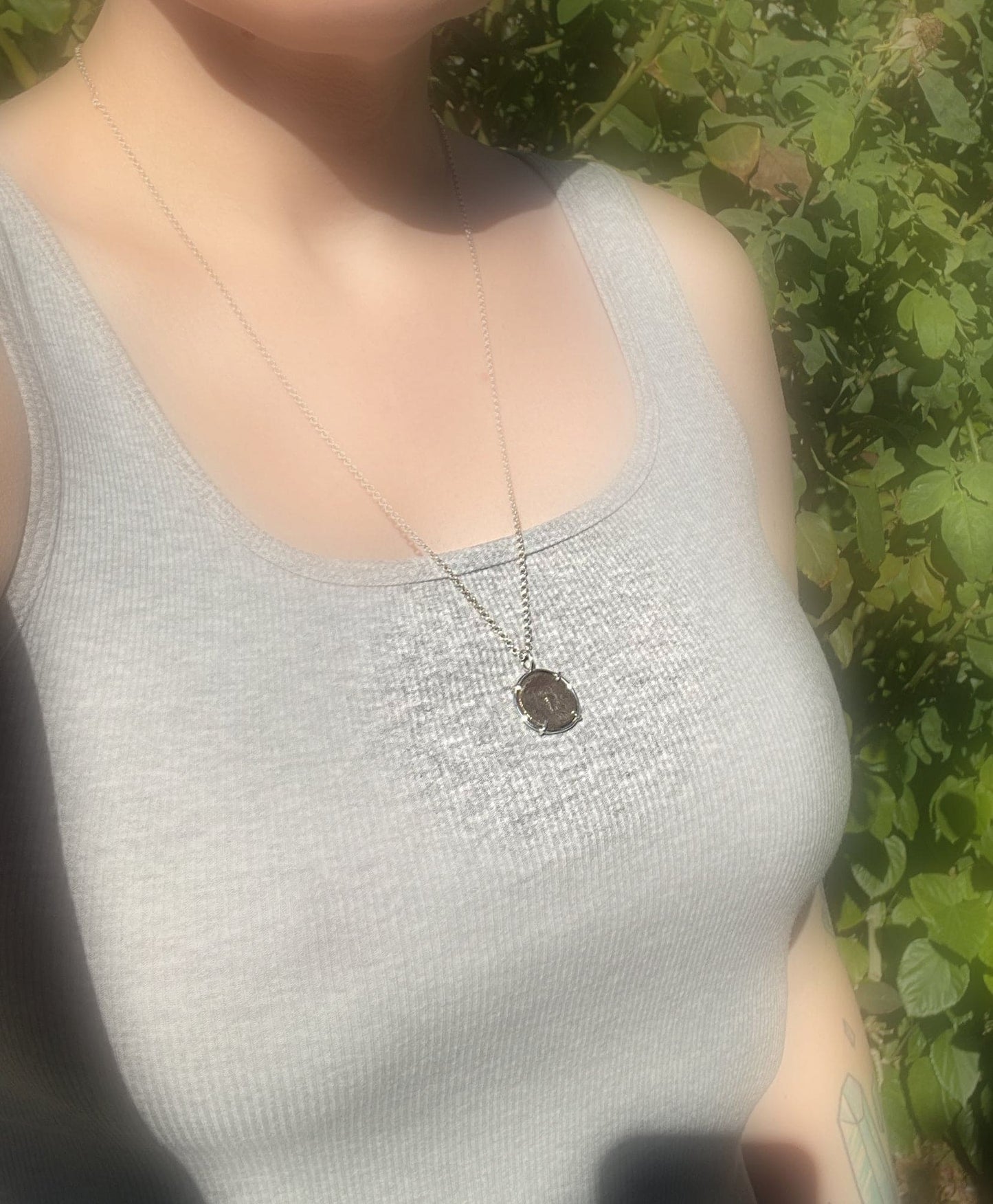 Greek bronze coin necklace