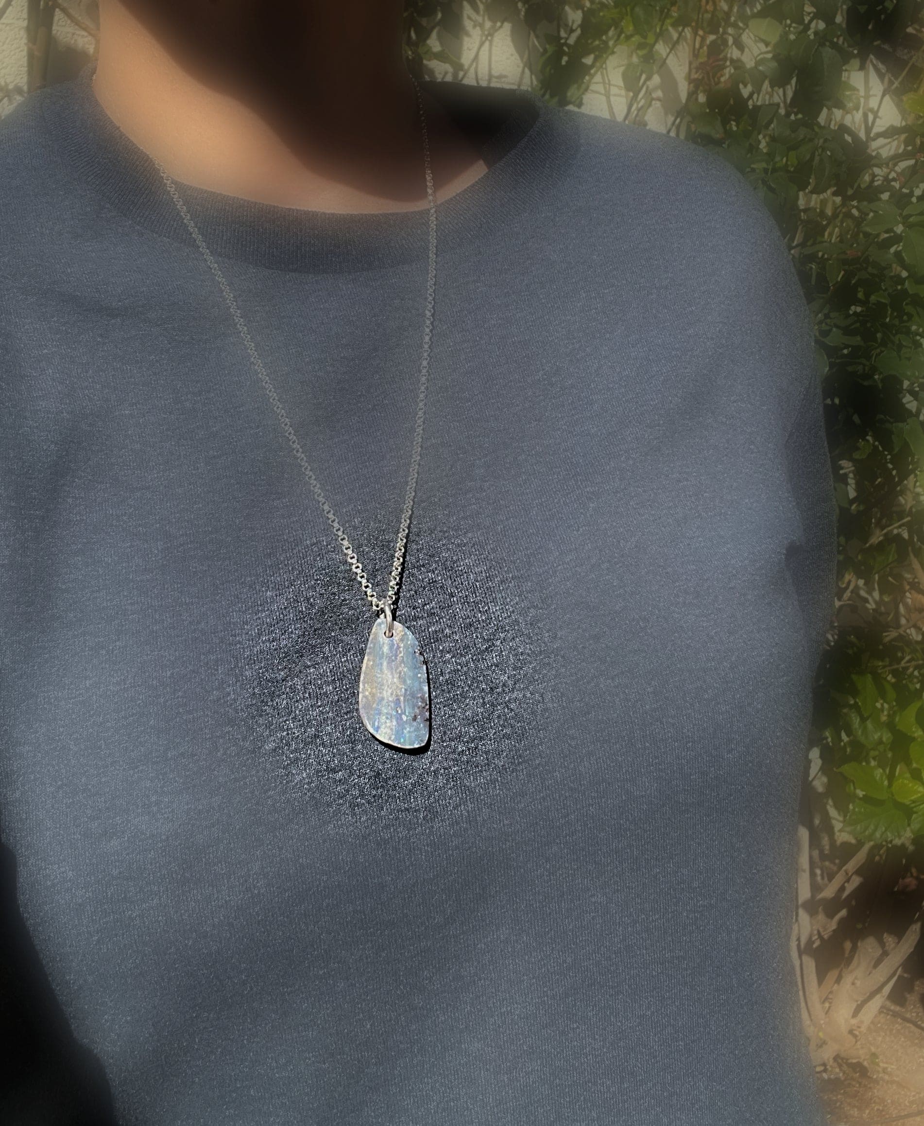 boulder opal necklace