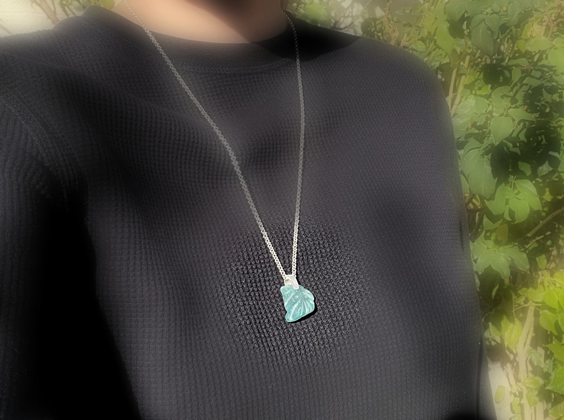 sea glass pendant necklace