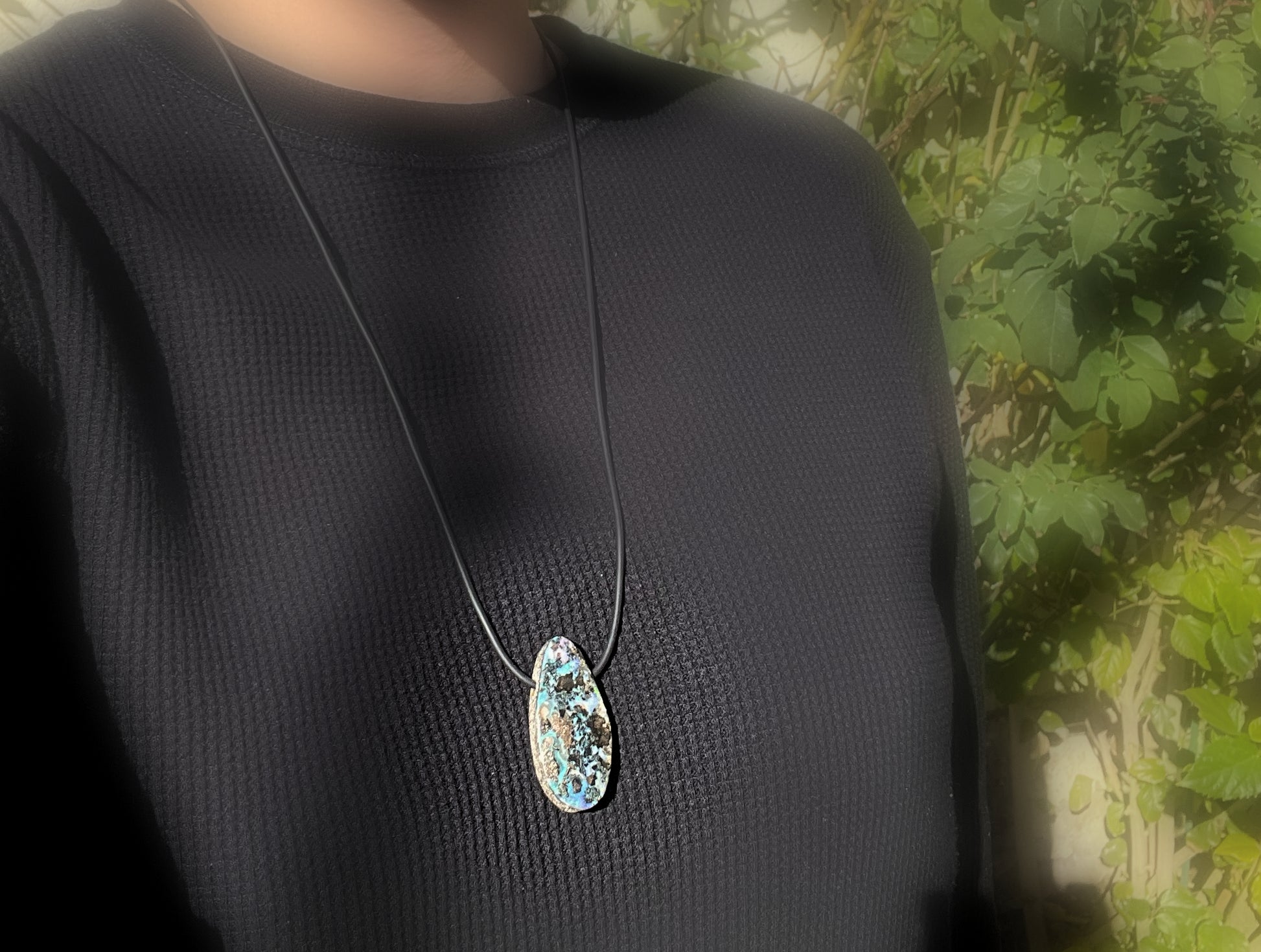boulder opal pendant necklace