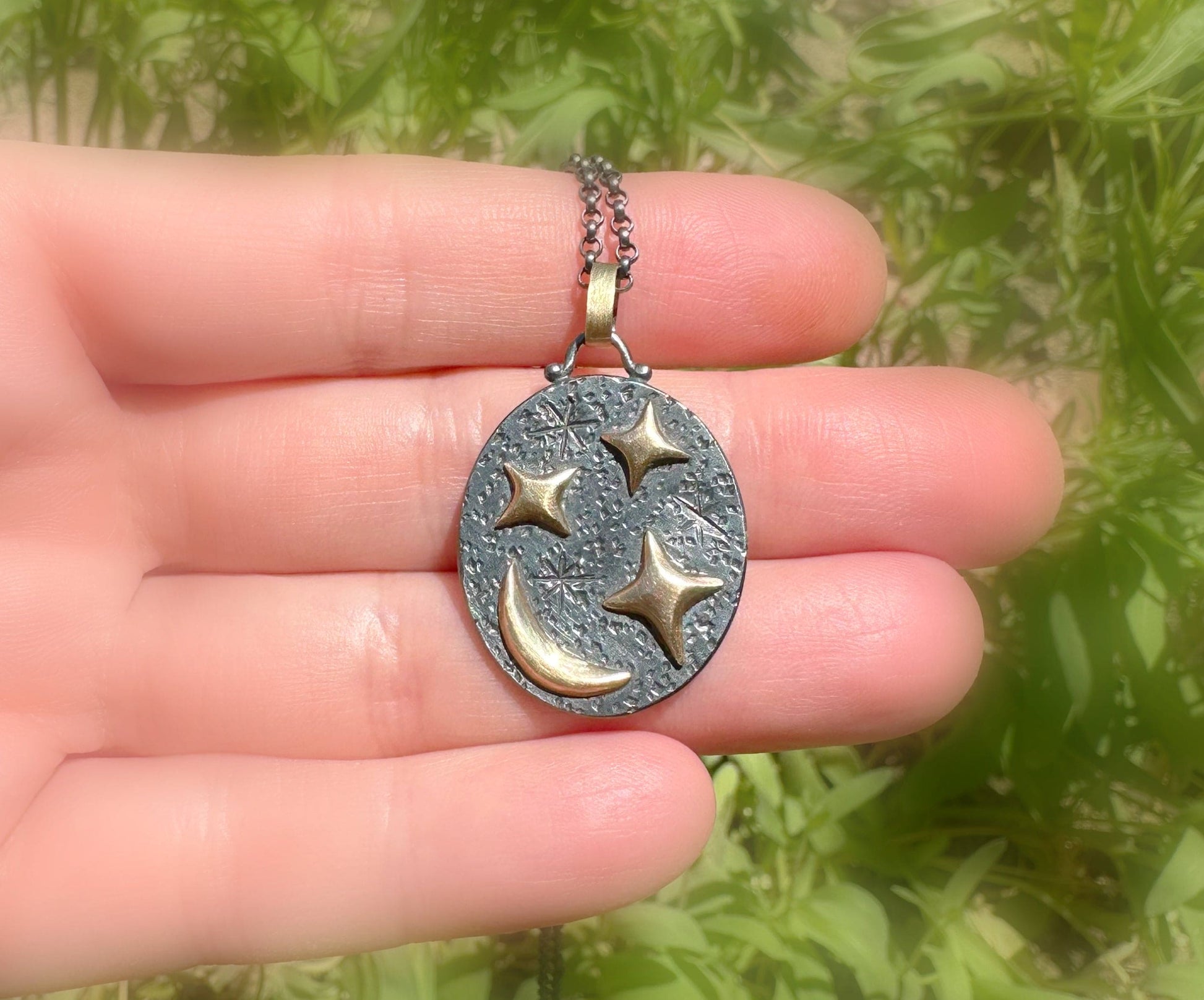 unique moon and stars pendant charm