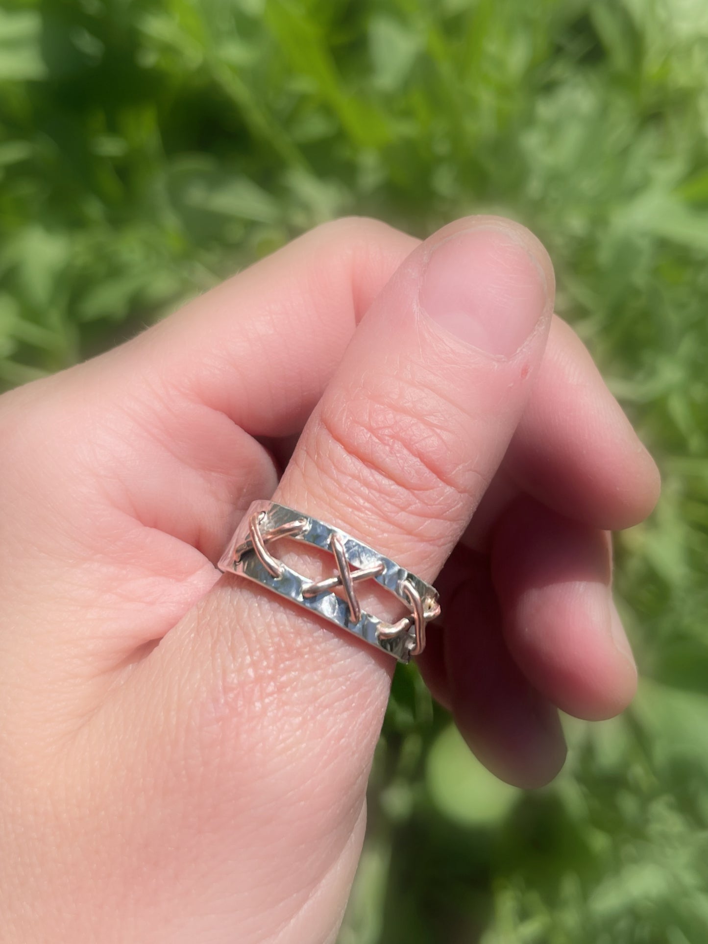 stitched ring cool thumb ring