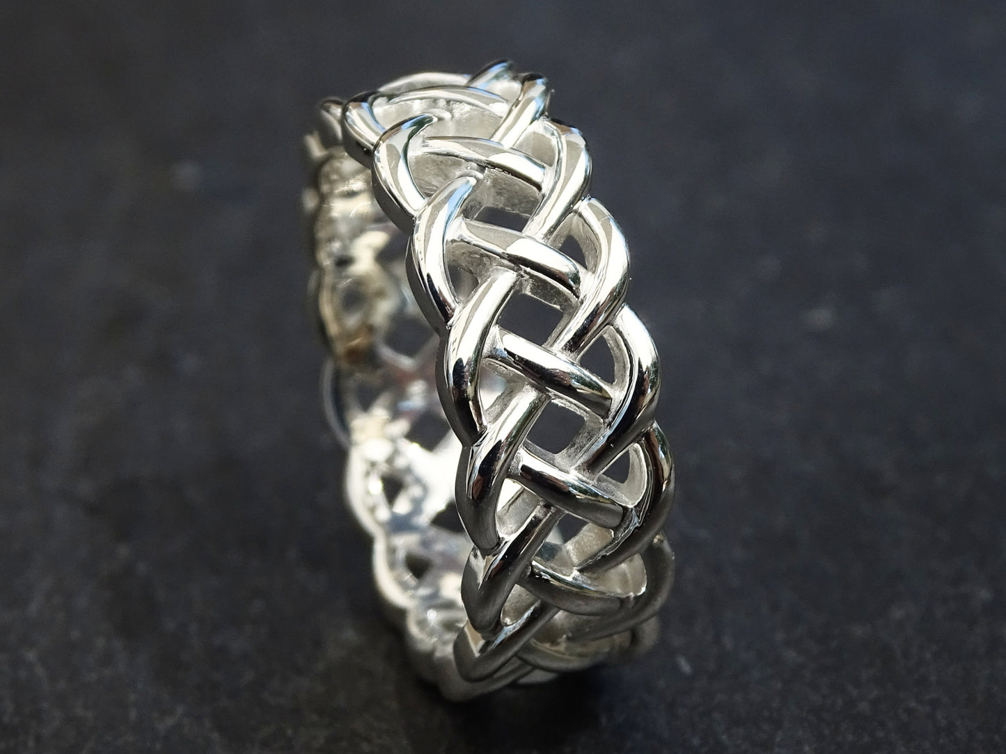 braided style silver ring