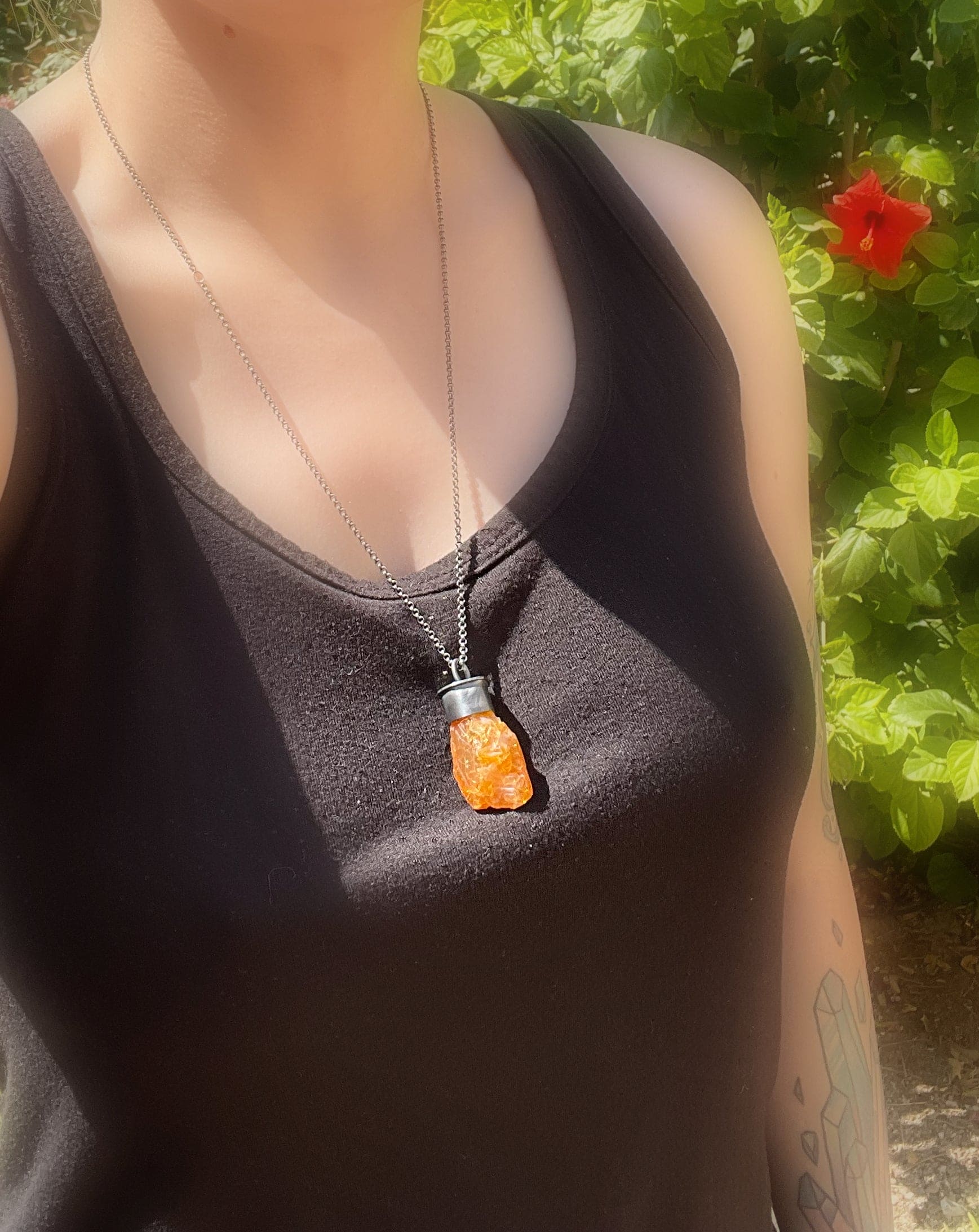 fire opal necklace