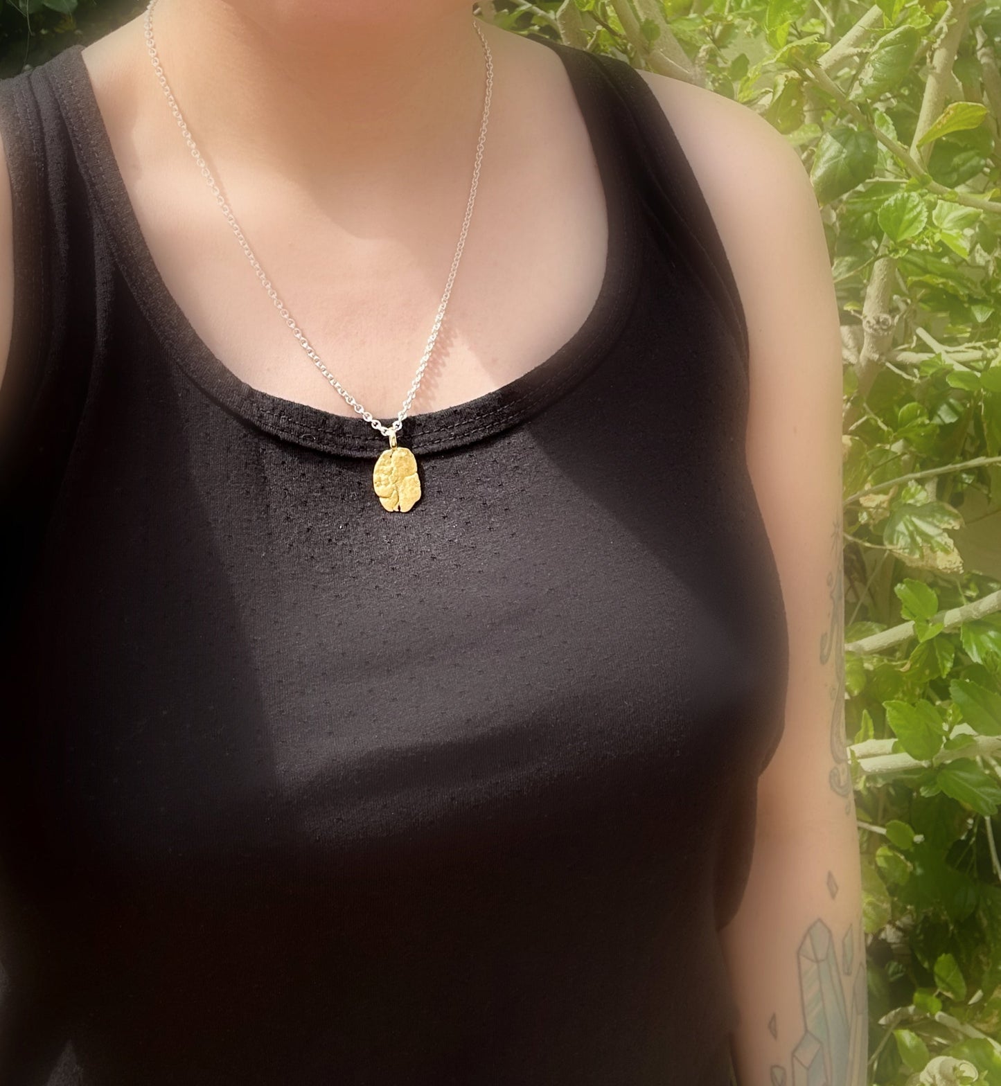 unique gold nugget pendant