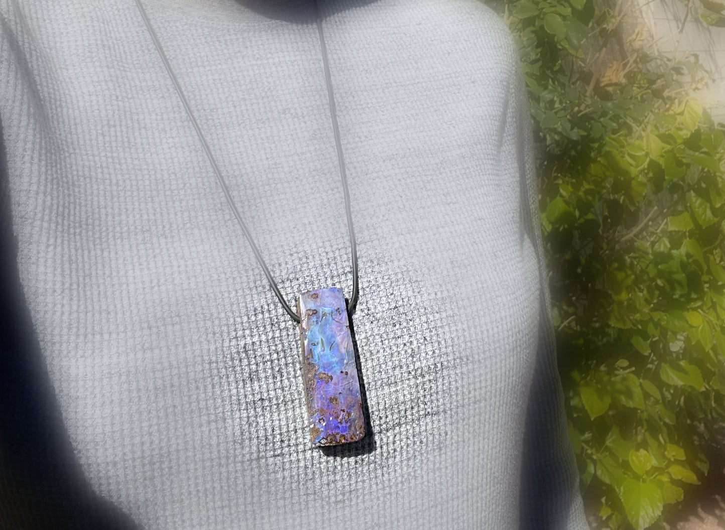 boulder opal pendant