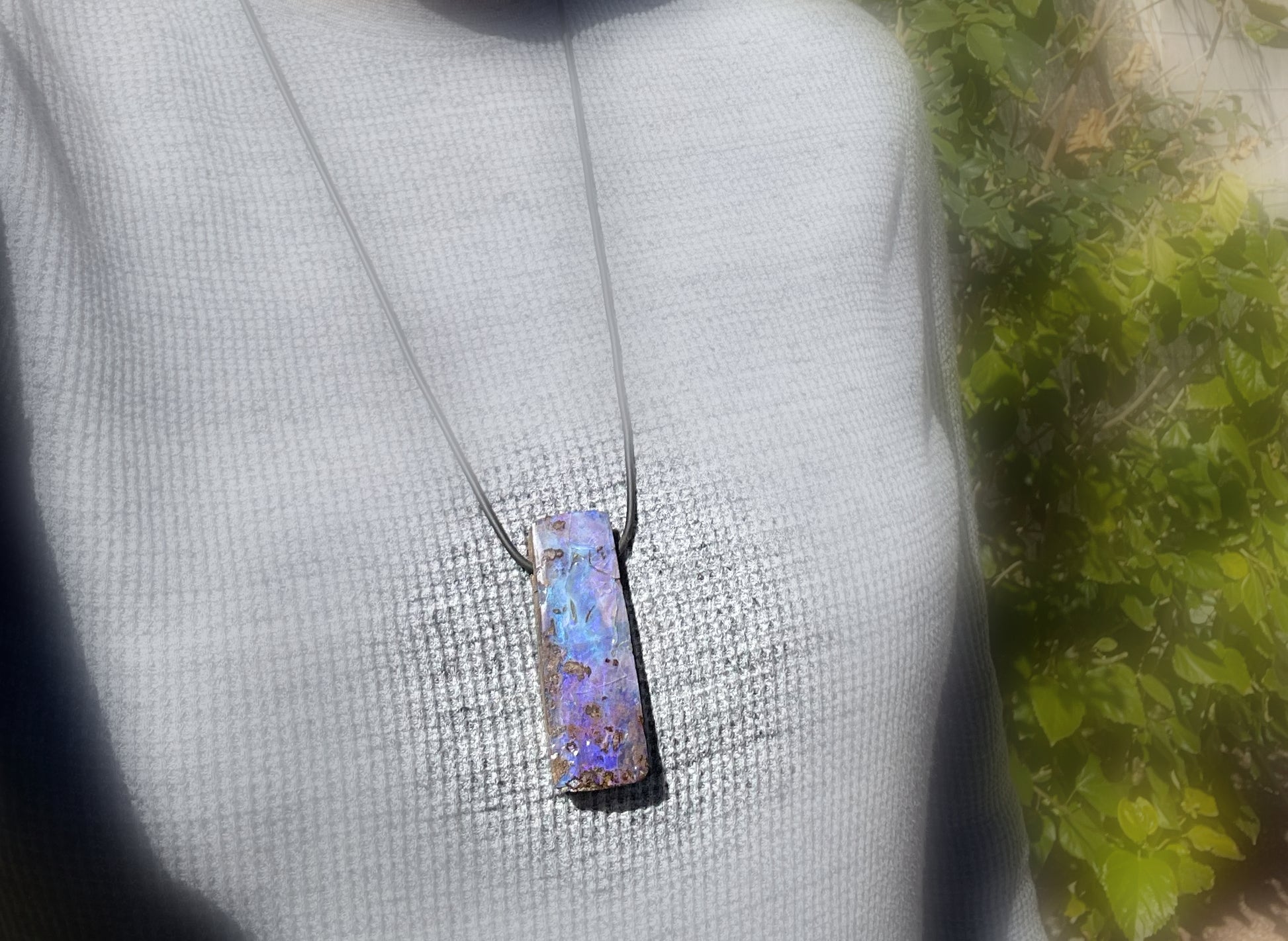 boulder opal pendant