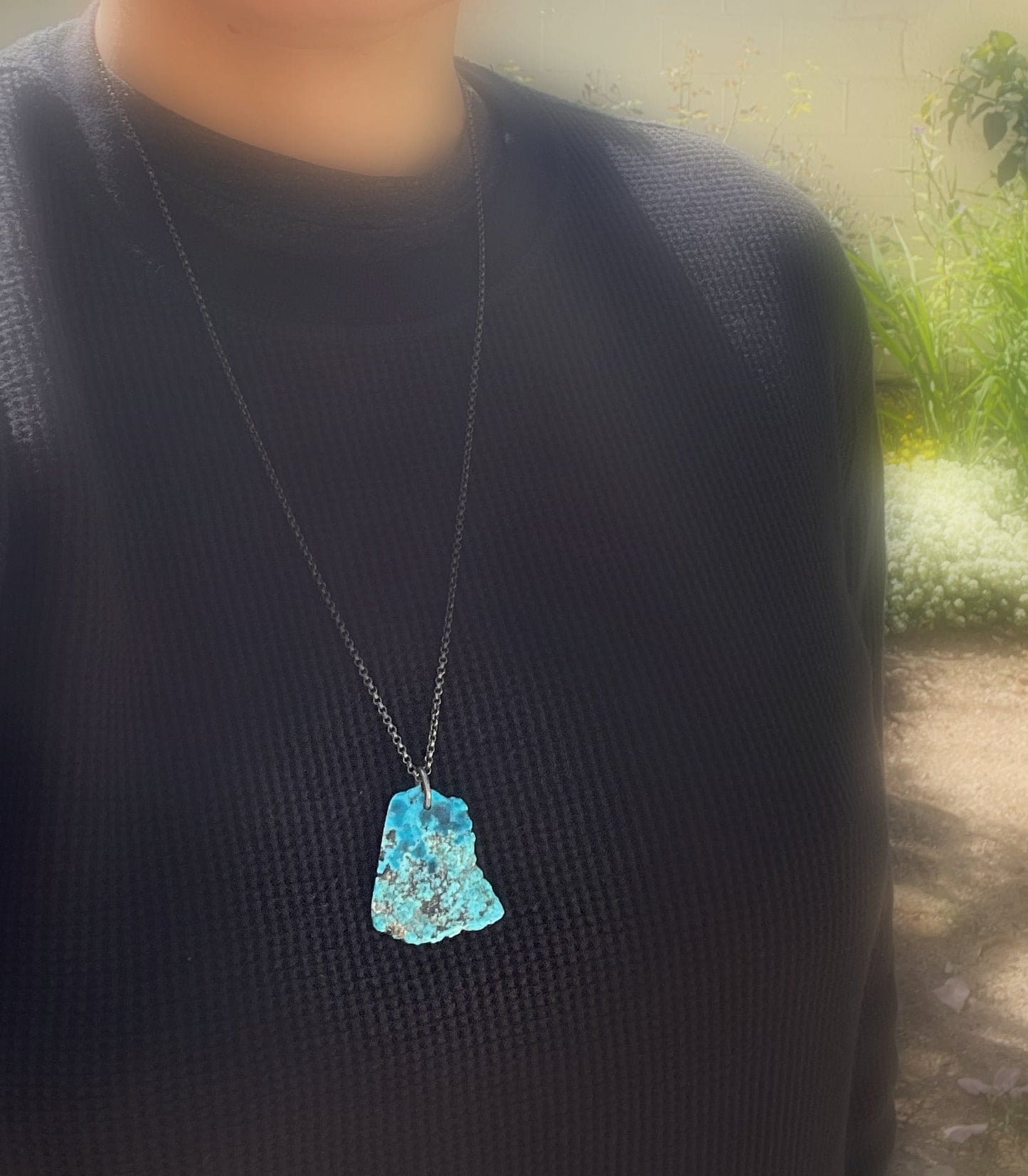 men's Kingman turquoise necklace