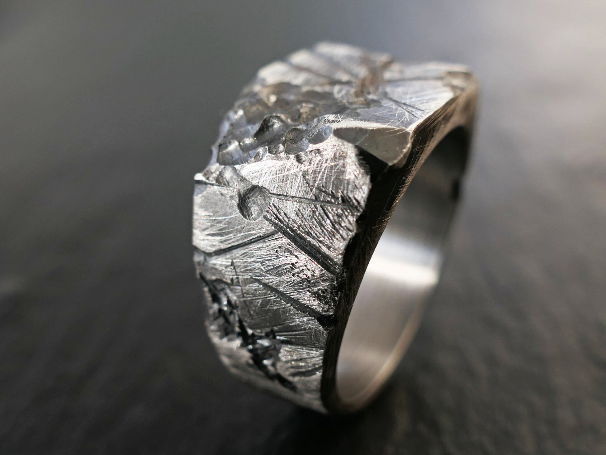 distressed signet ring