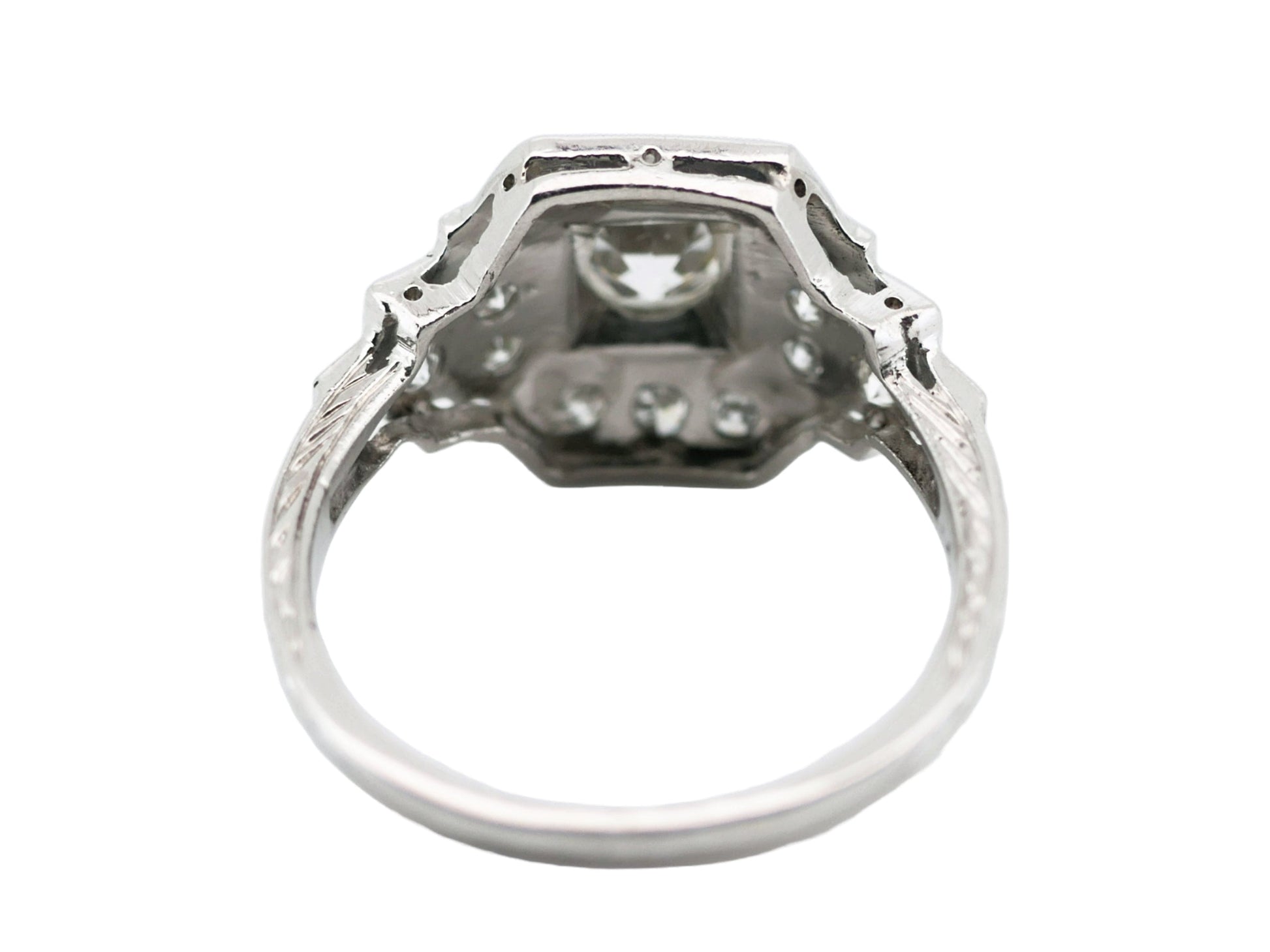 antique platinum diamond ring